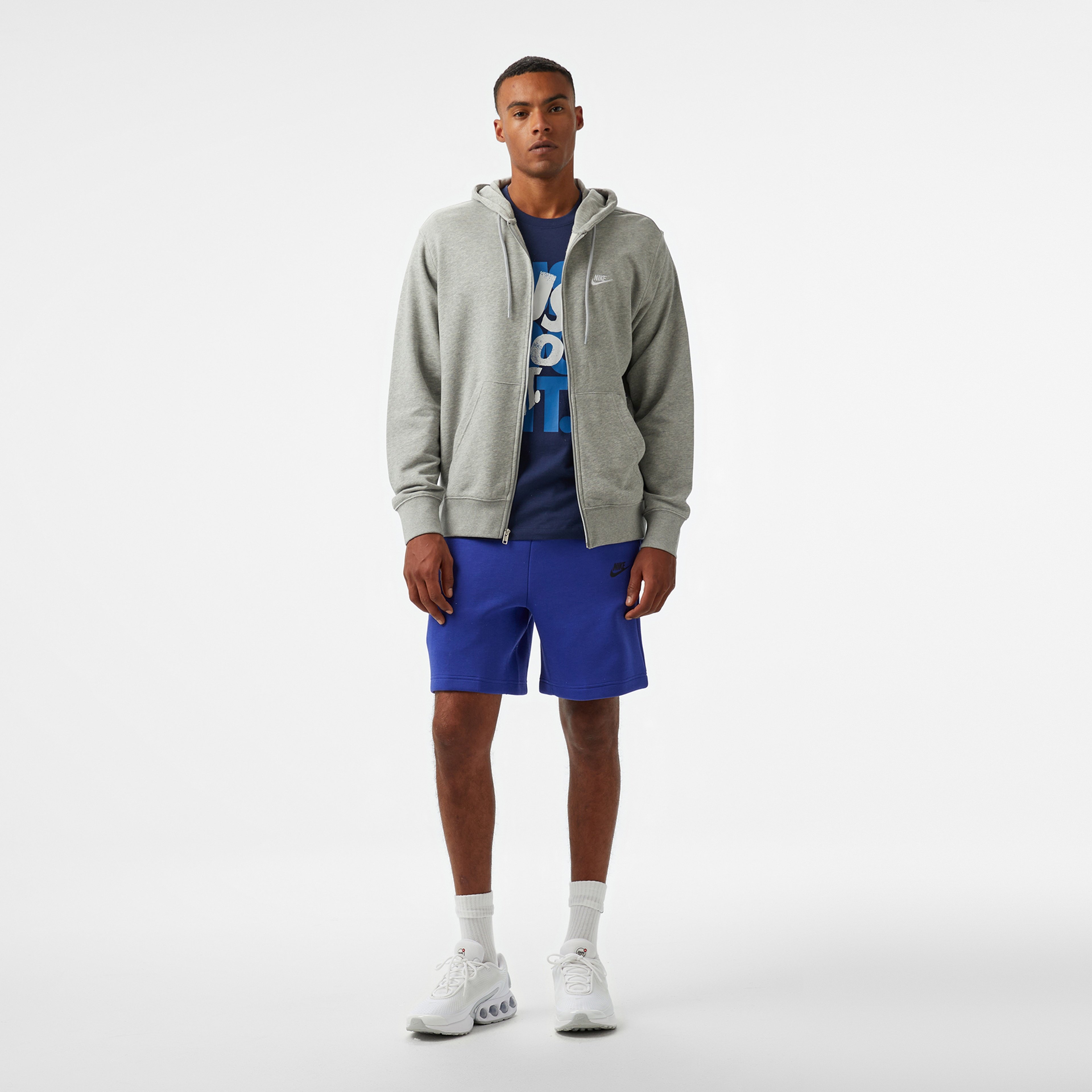 Nike Club Fleece Erkek Gri Eşofman Üstü
