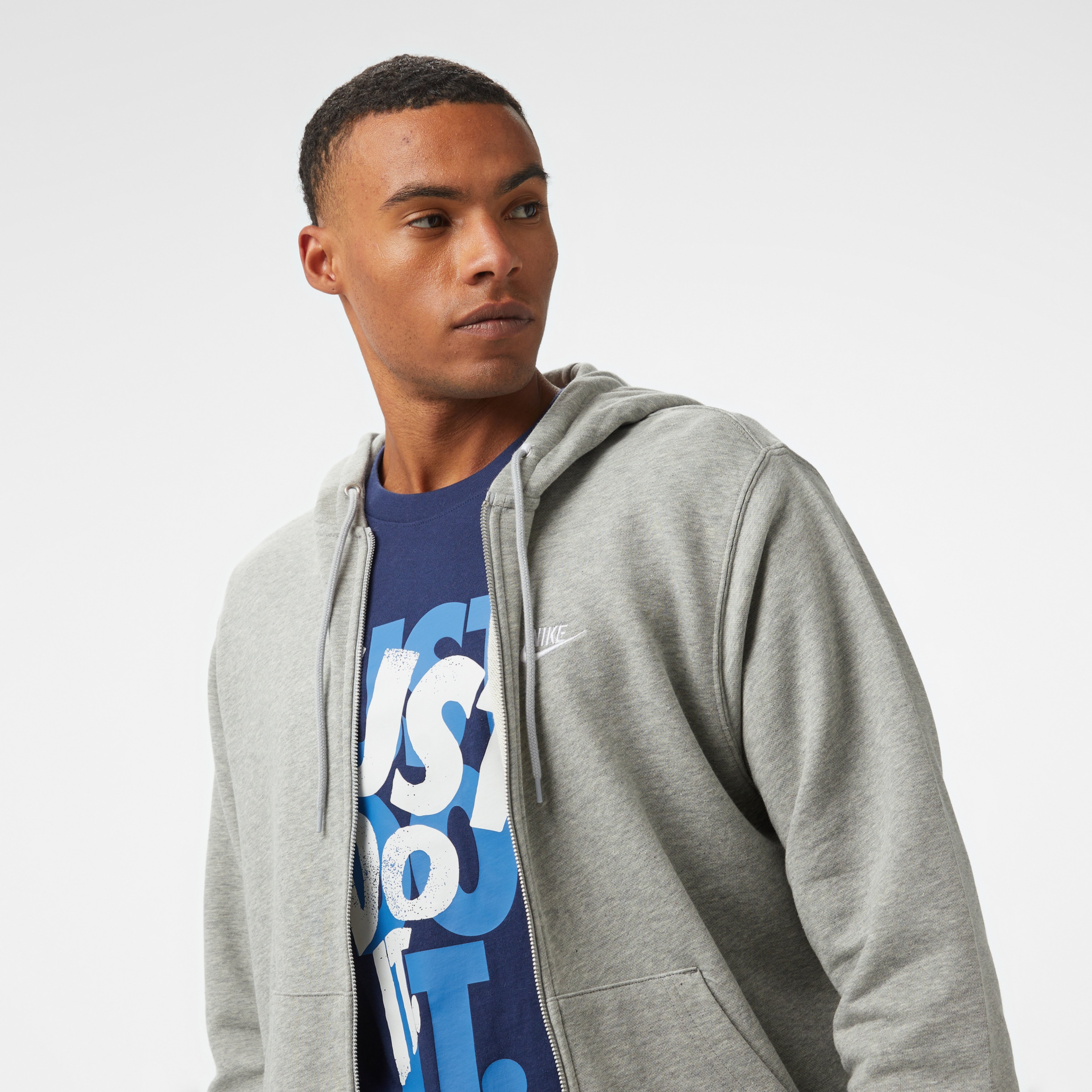 Nike Club Fleece Erkek Gri Eşofman Üstü