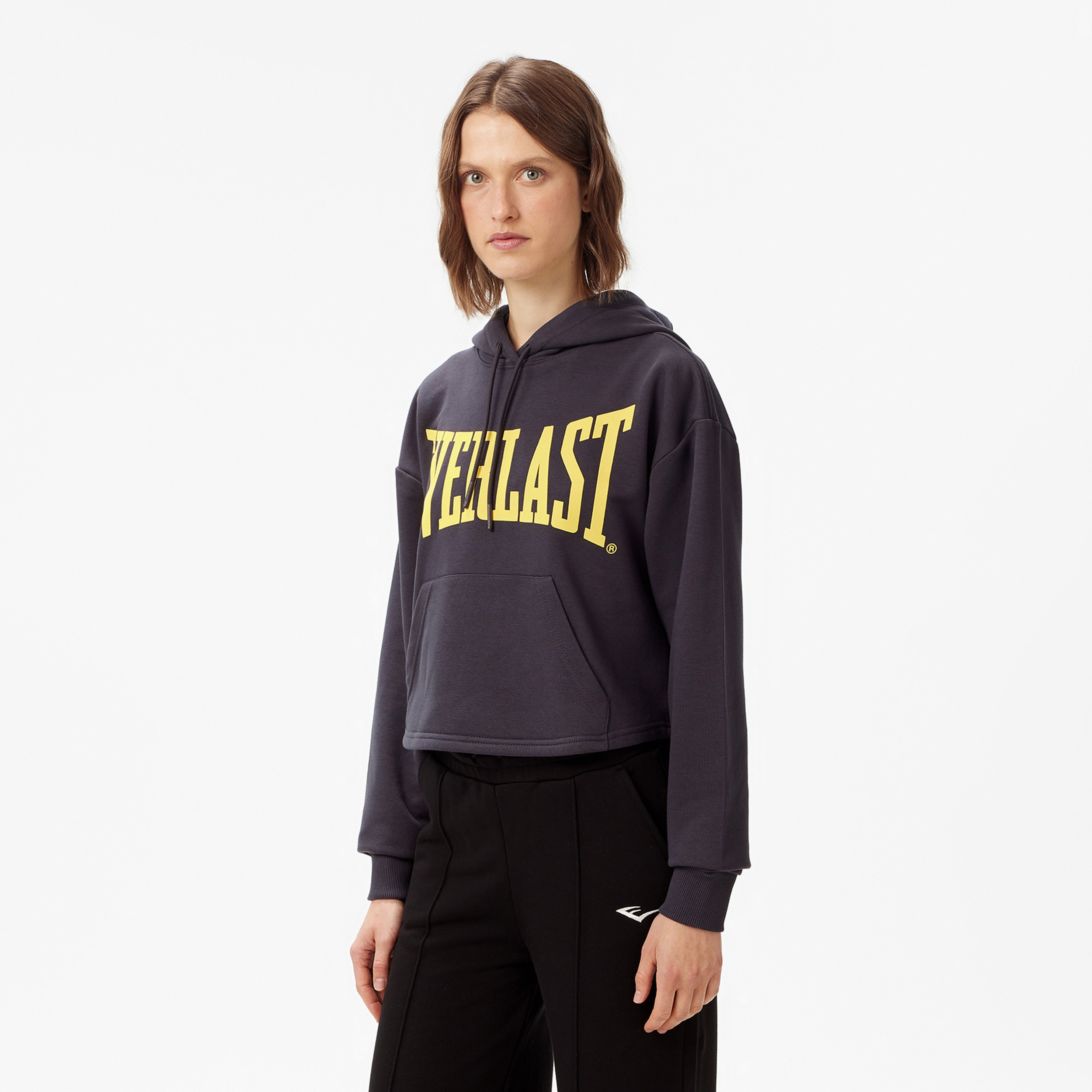 Everlast Ever Classics Wmn Kadın Gri Kapüşonlu Sweatshirt
