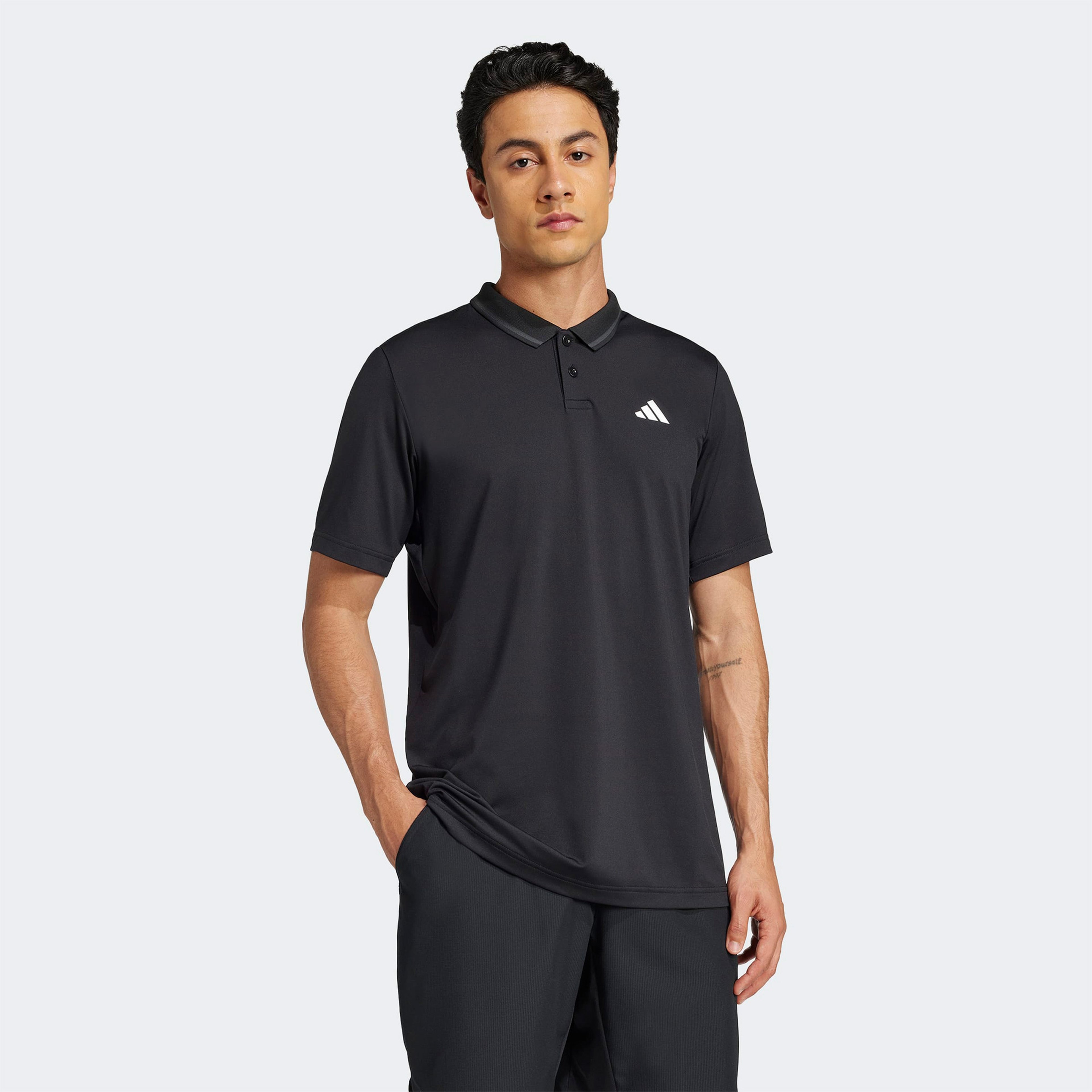 adidas Club Pique Erkek Siyah Tenis Polo