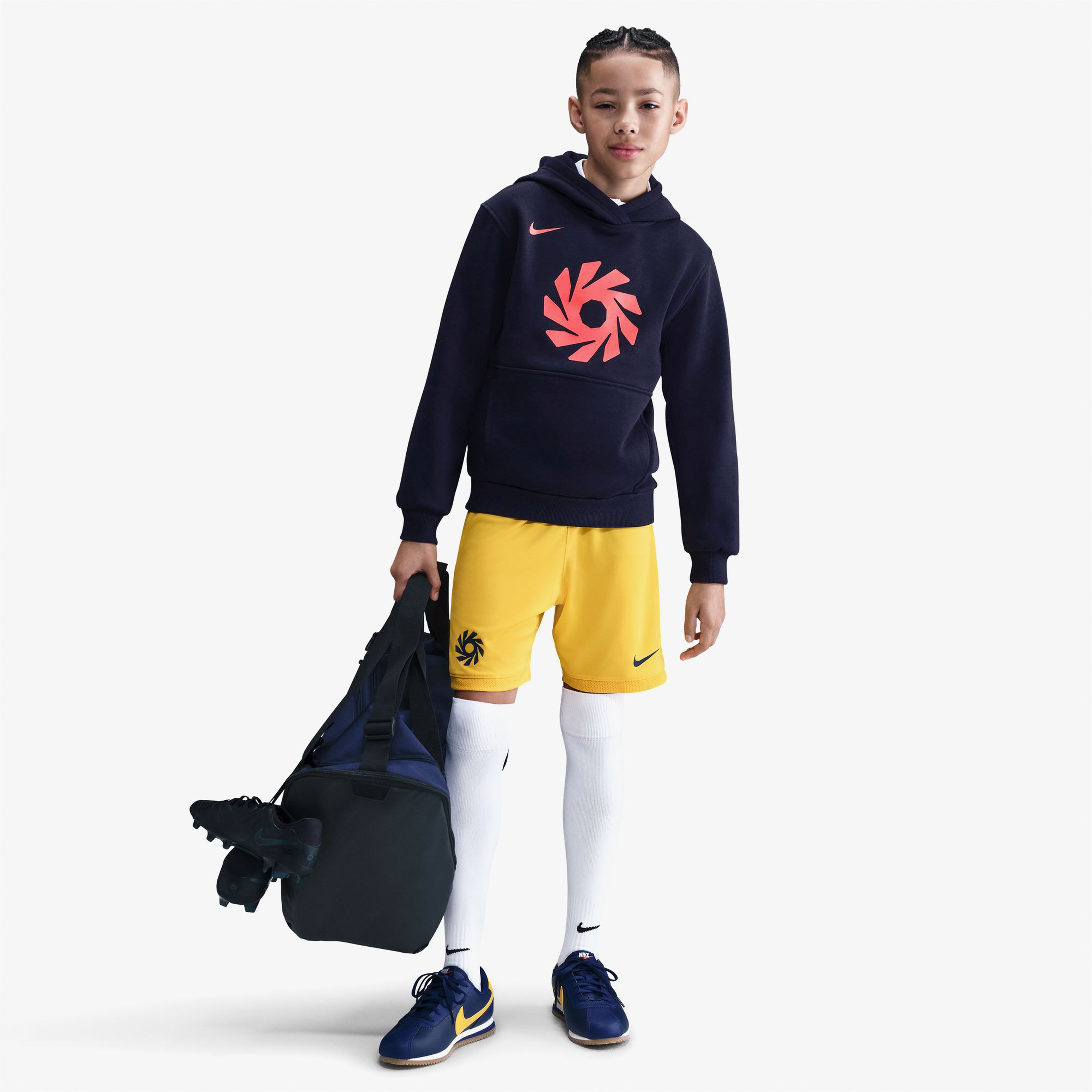 Nike Erling Haaland Club Fleece Çocuk Lacivert Futbol Sweatshirt