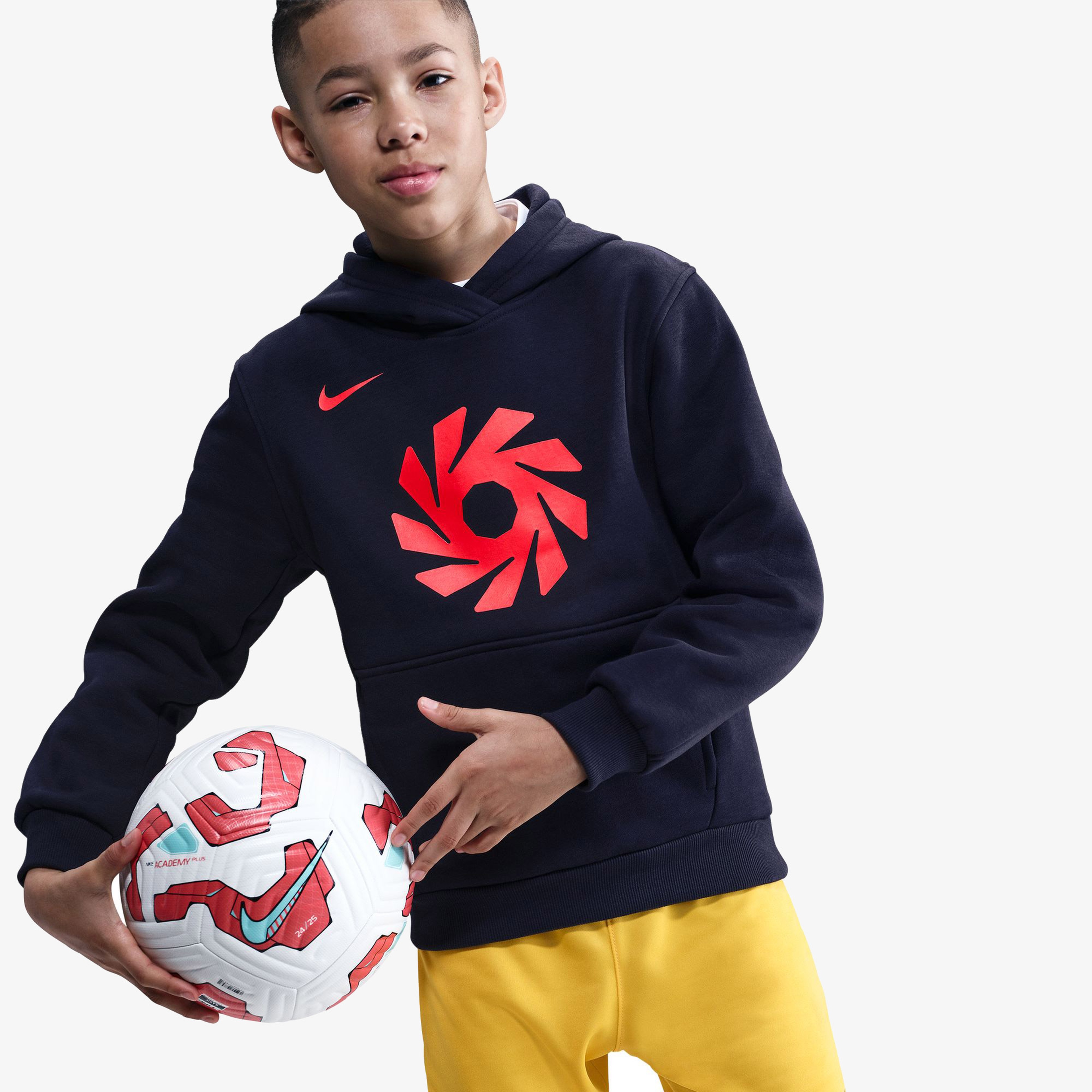 Nike Erling Haaland Club Fleece Çocuk Lacivert Futbol Sweatshirt