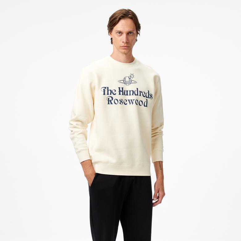 The Hundreds Rosewood Crewneck Erkek Beyaz Sweatshirt