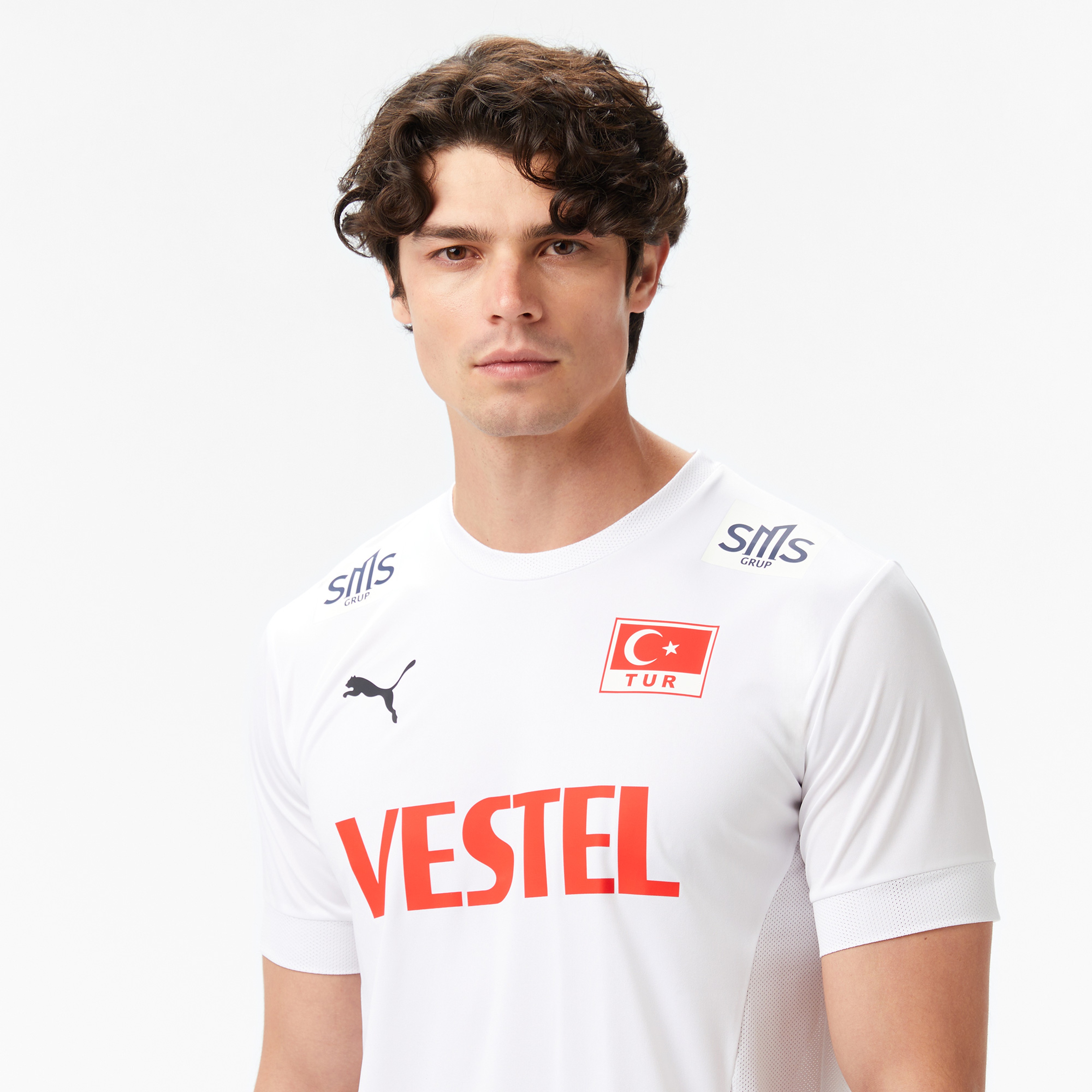 Puma Türkiye Voleybol Milli Takım Erkek Beyaz Voleybol Forması