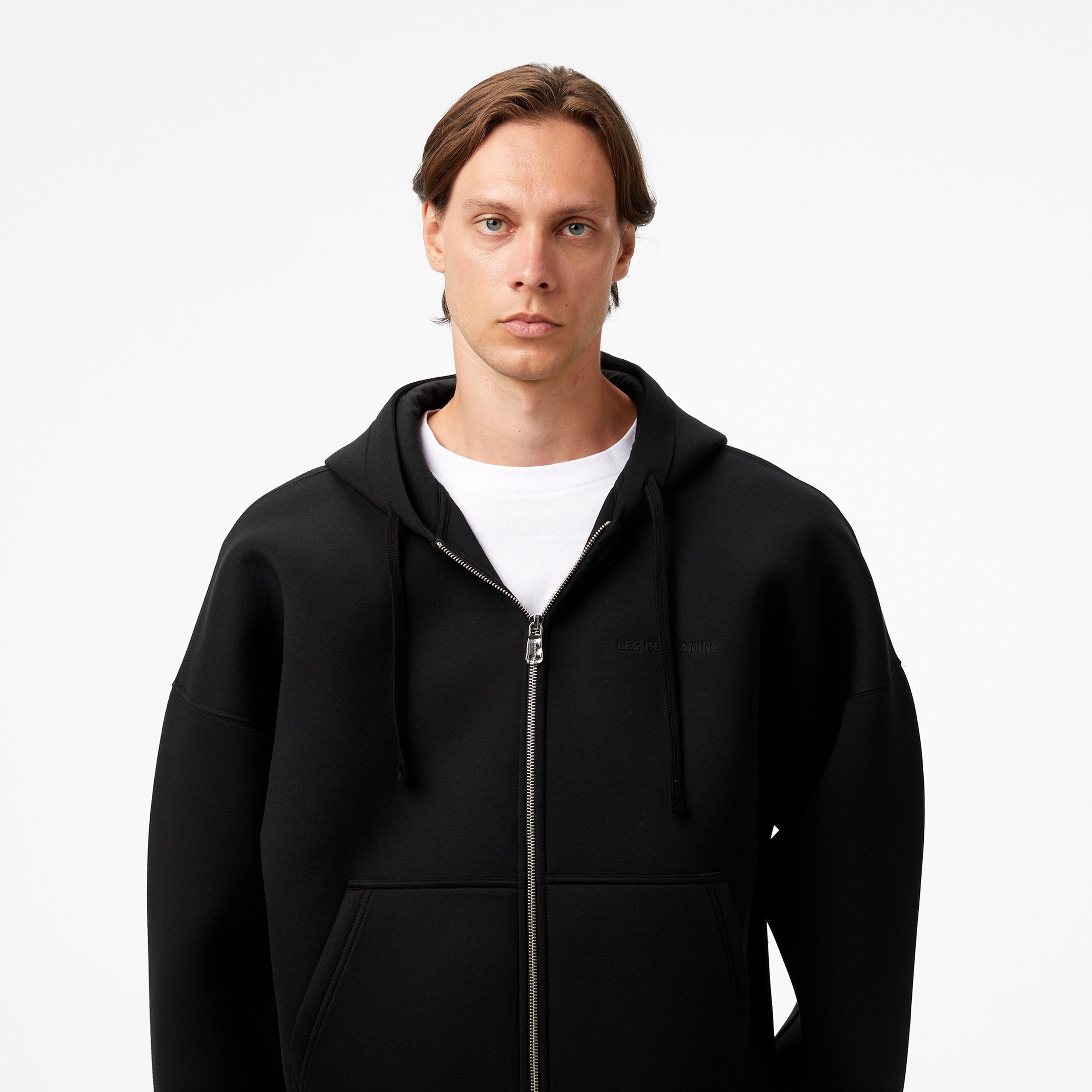 Les Benjamins 402 Zipped Unisex Siyah Sweatshirt