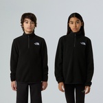 The North Face Teen Glacier 1/4 Zip Pullover Çocuk Siyah Polar Ceket
