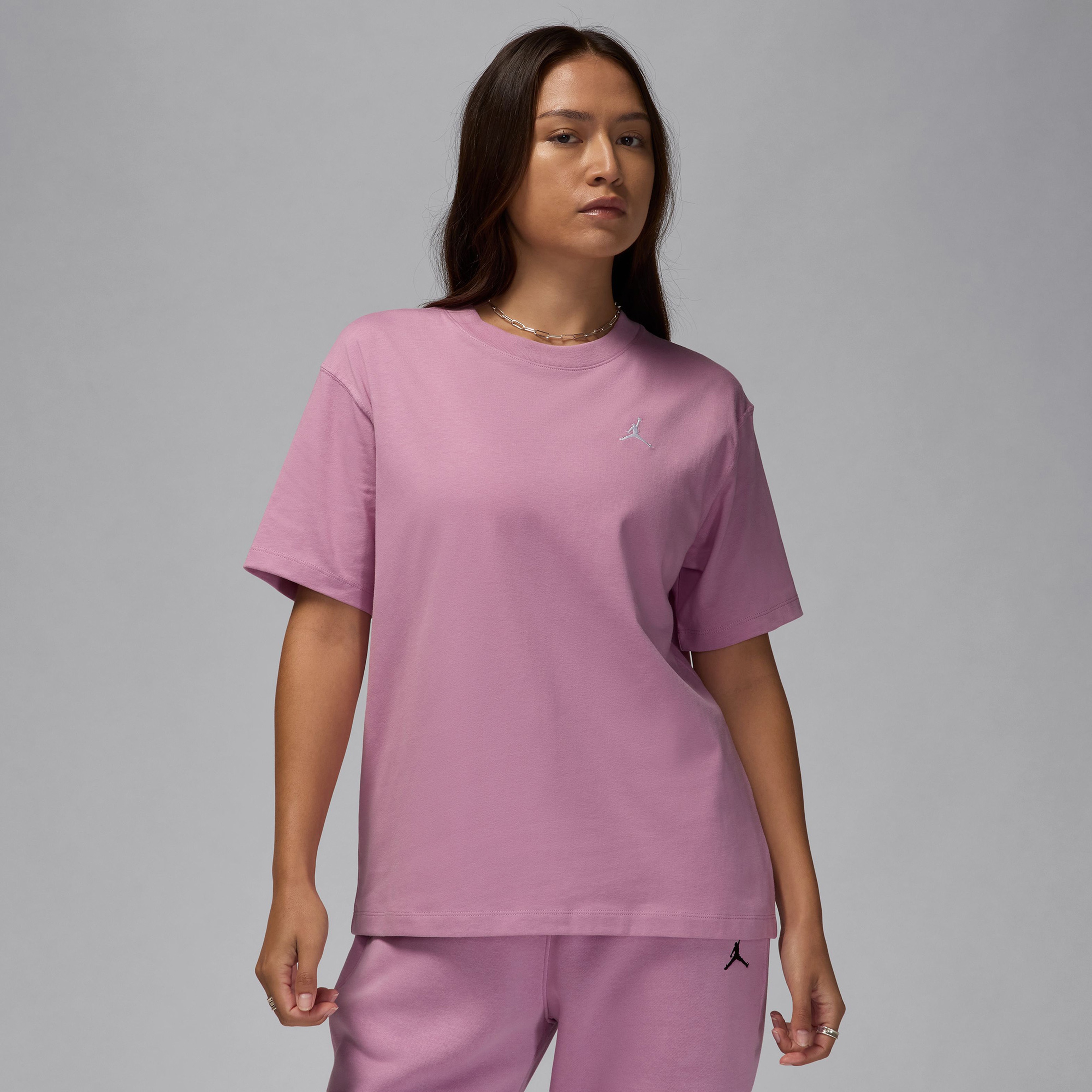 Jordan Essentials Kadın Mor T-Shirt