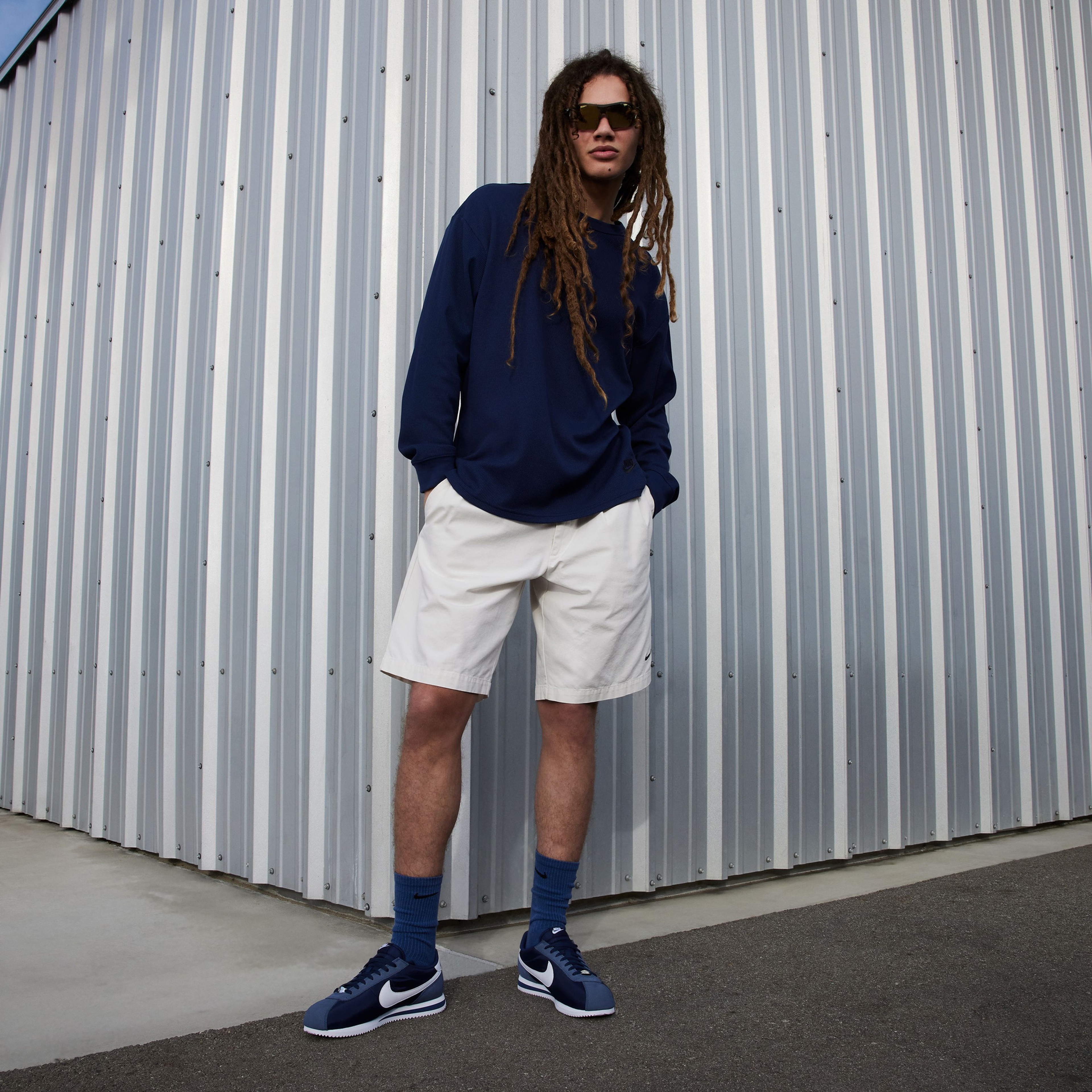 Nike Cortez Textile Erkek Lacivert Spor Ayakkabı