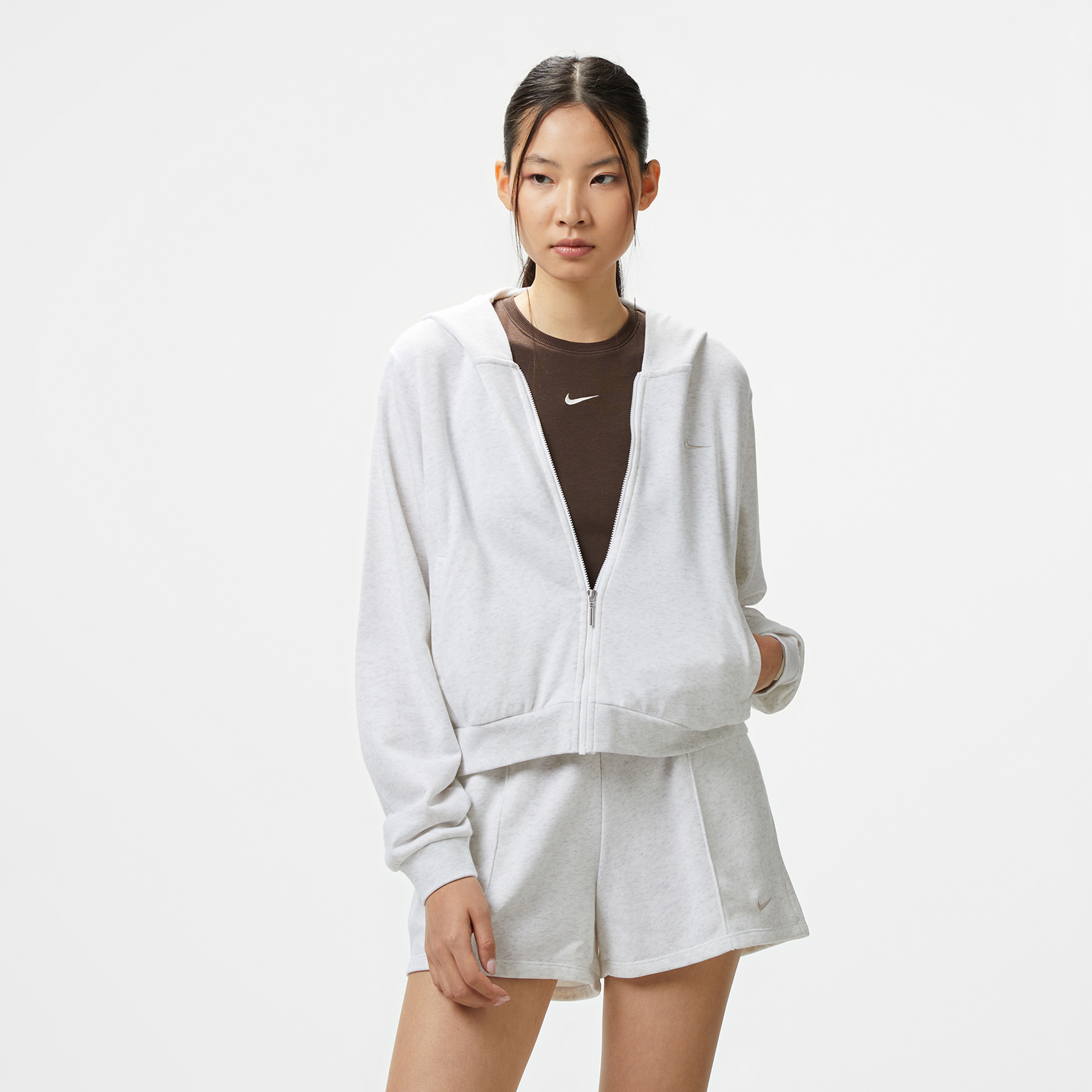 Nike Sportswear Chill Terry Kadın Gri Eşofman Üstü