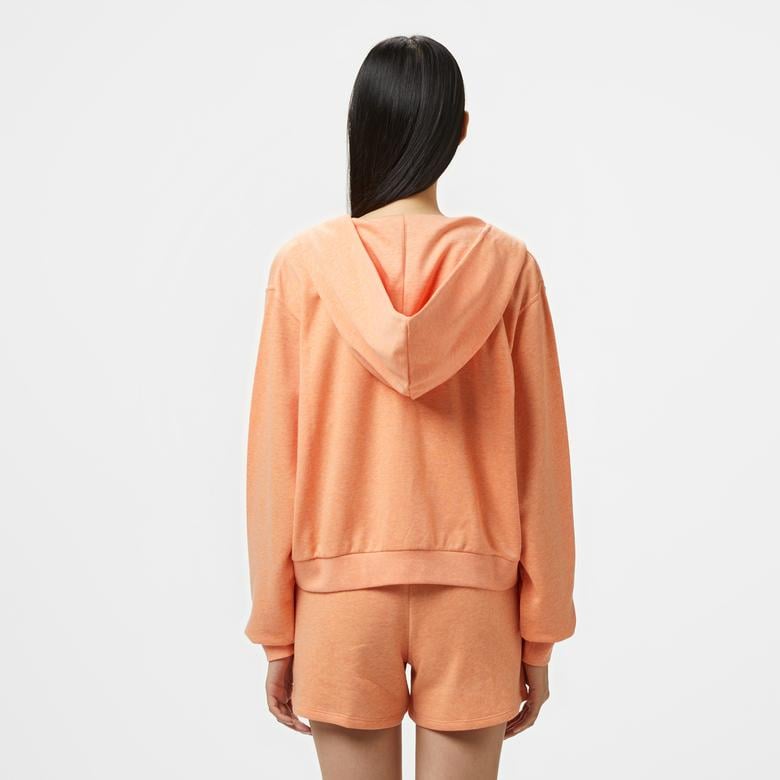 Nike Hooded Full Zip Ls Top Kadın Turuncu Sweatshirt