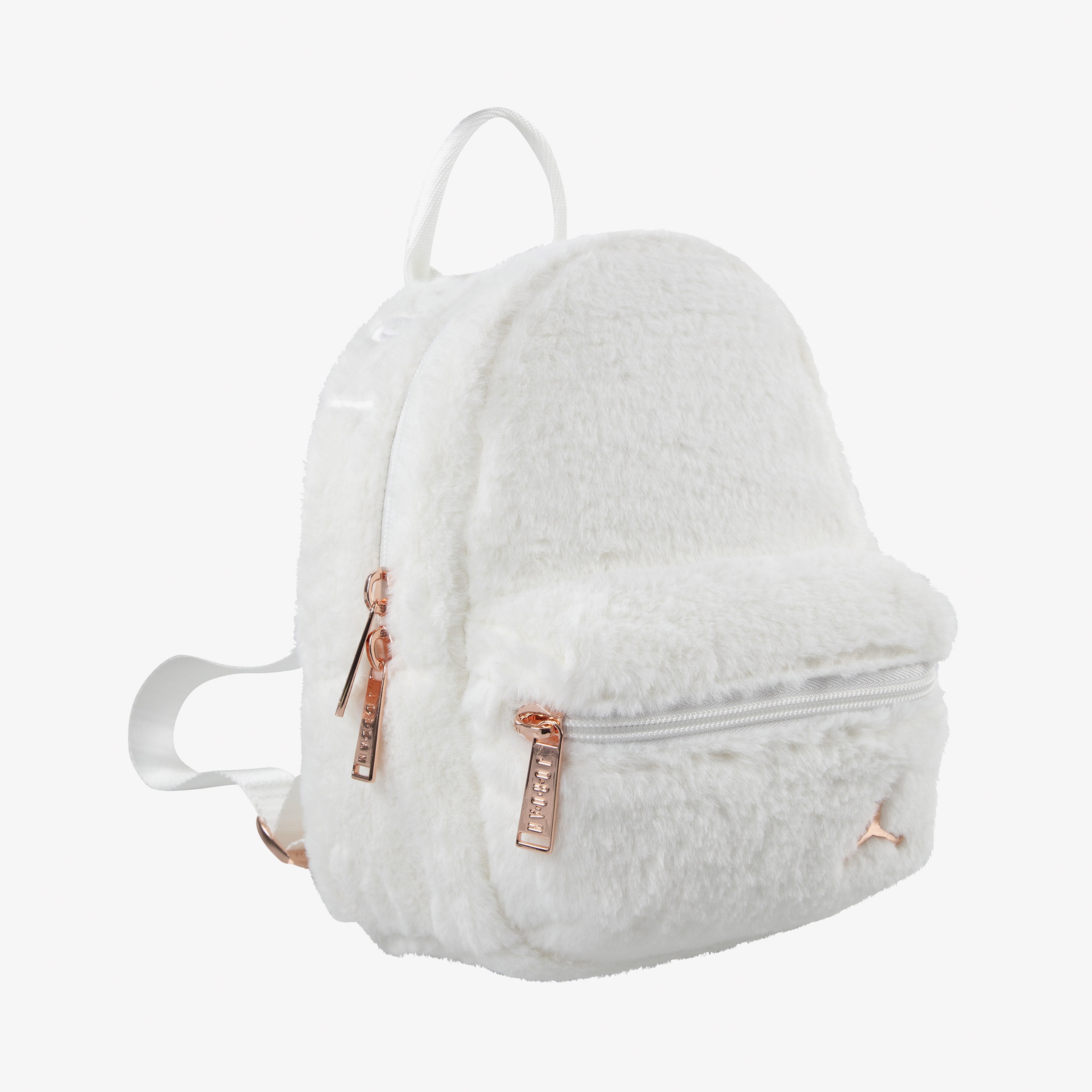 Jordan Jag Faux Fur Mini Unisex Krem Sırt Çantası