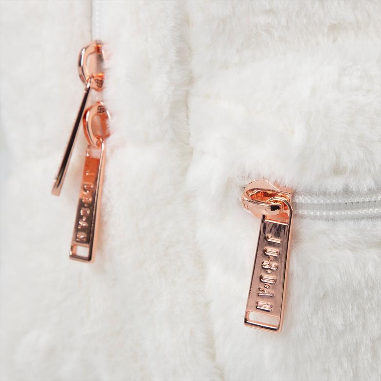 Jordan Jag Faux Fur Mini Unisex Krem Sırt Çantası