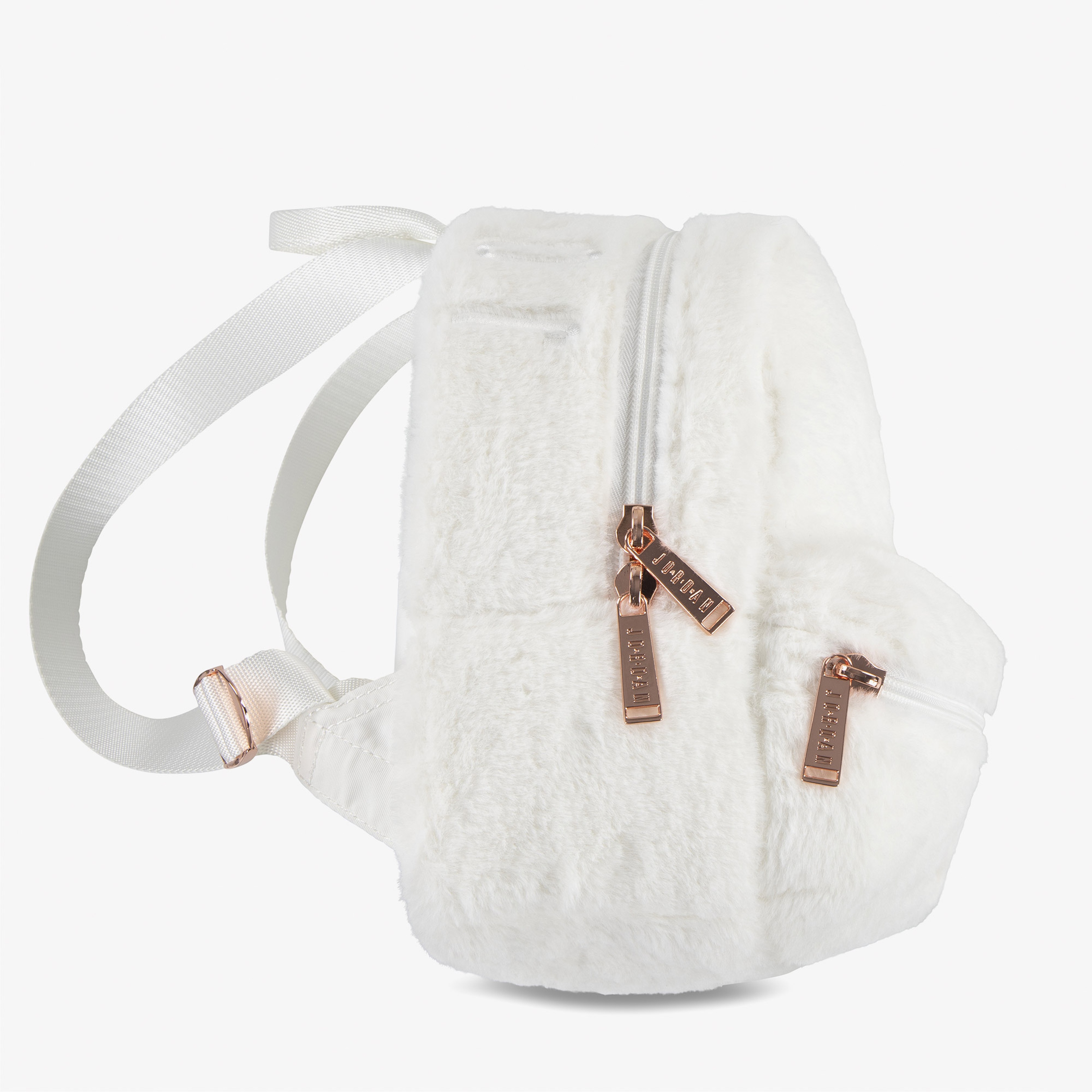 Jordan Jag Faux Fur Mini Unisex Krem Sırt Çantası