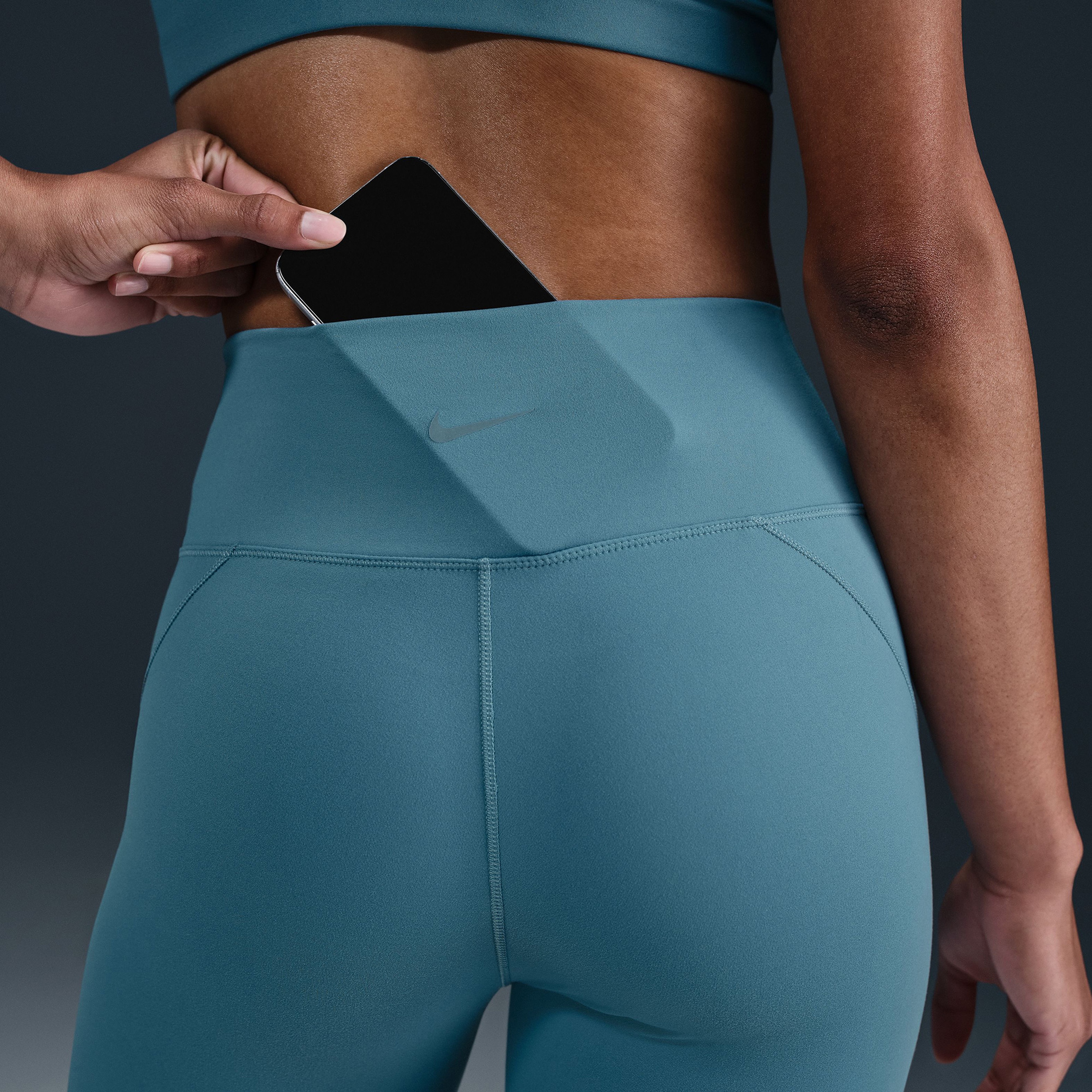 Nike One Dri-Fit Kadın Mavi Tayt