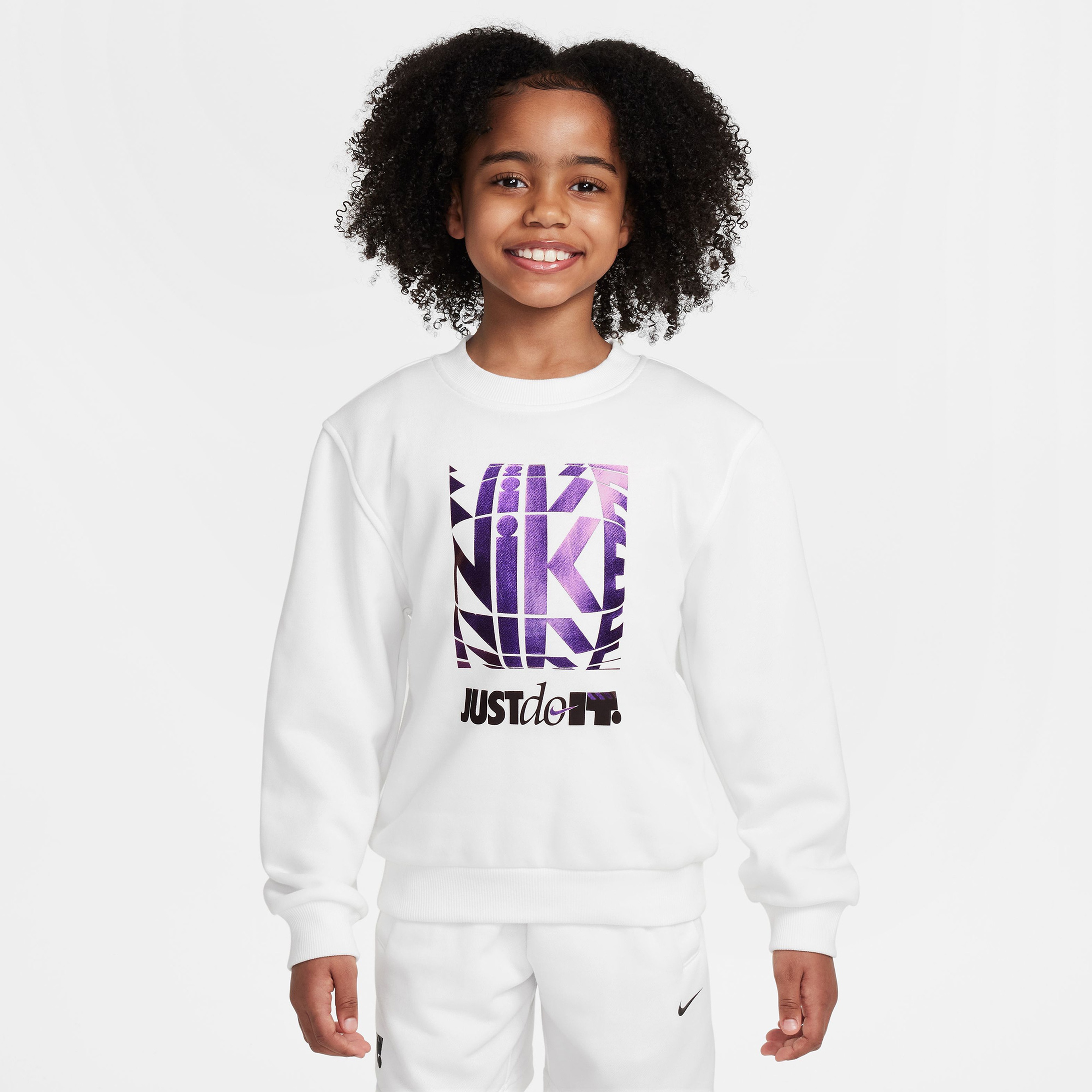 Nike Sportswear Club Crew Çocuk Beyaz Hoodie
