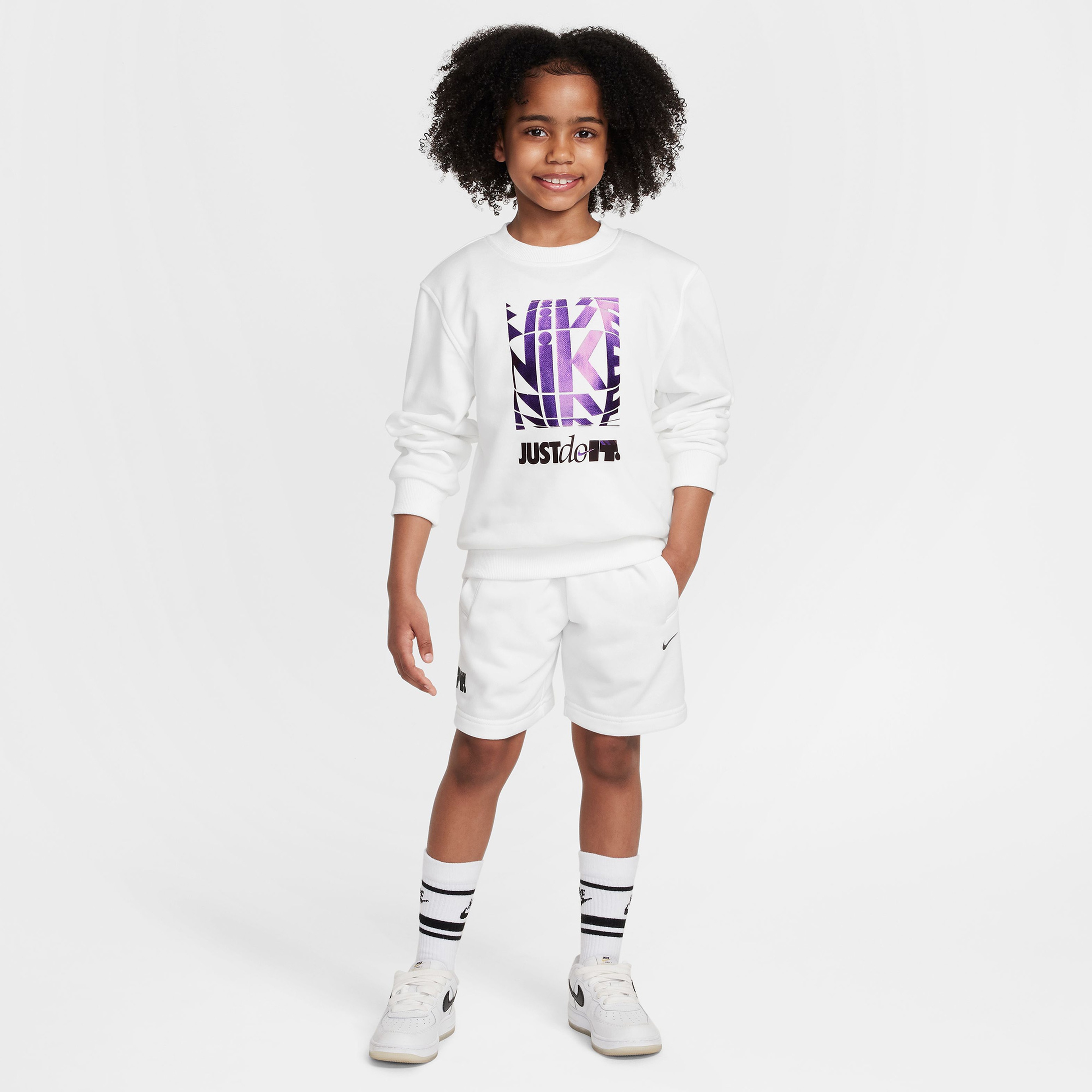 Nike Sportswear Club Crew Çocuk Beyaz Hoodie