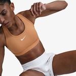 Nike Swoosh Medium Support Kadın Turuncu Antrenman Bra