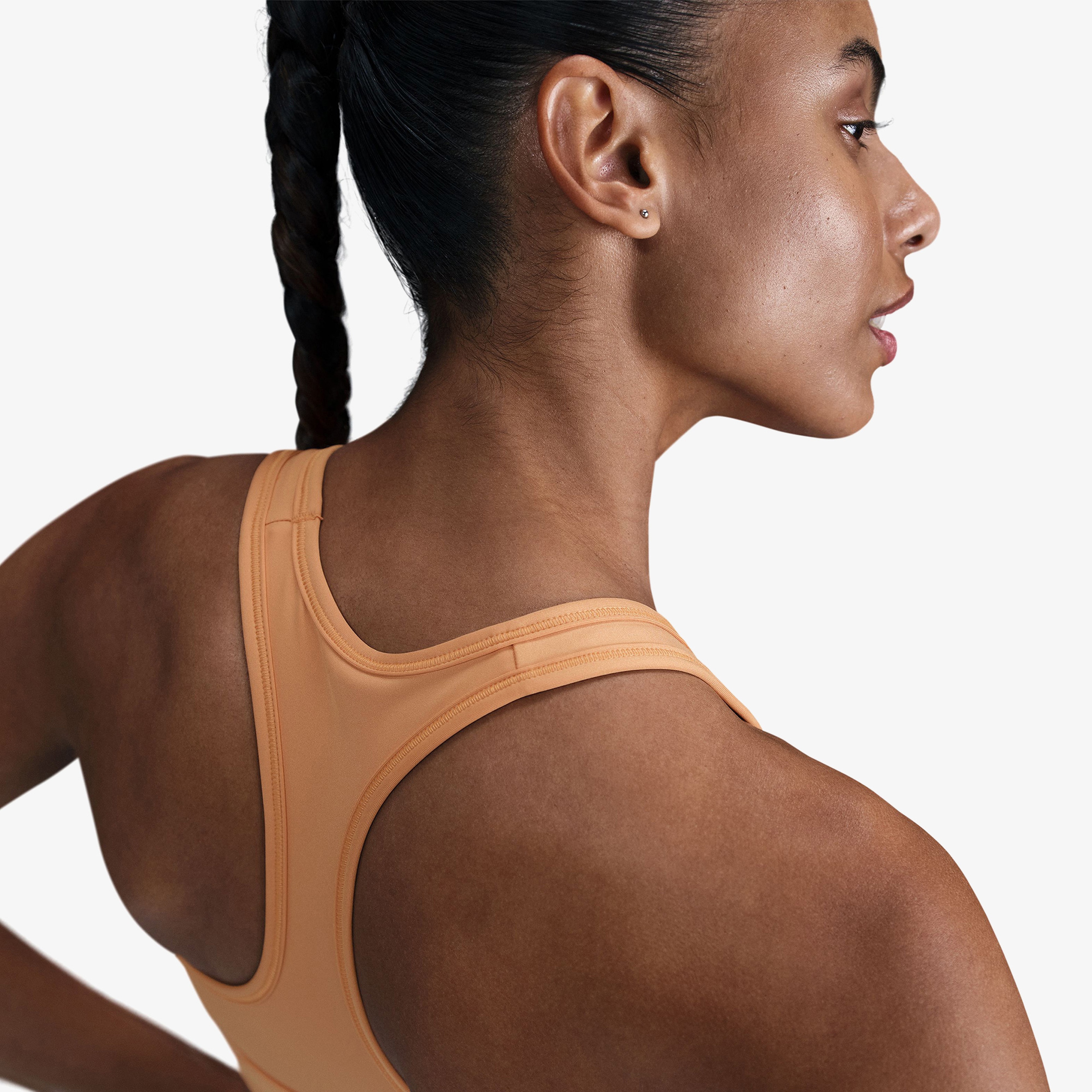 Nike Swoosh Medium Support Kadın Turuncu Antrenman Bra