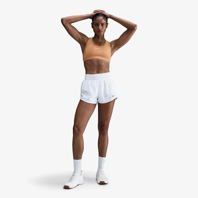 Nike Swoosh Medium Support Kadın Turuncu Antrenman Bra