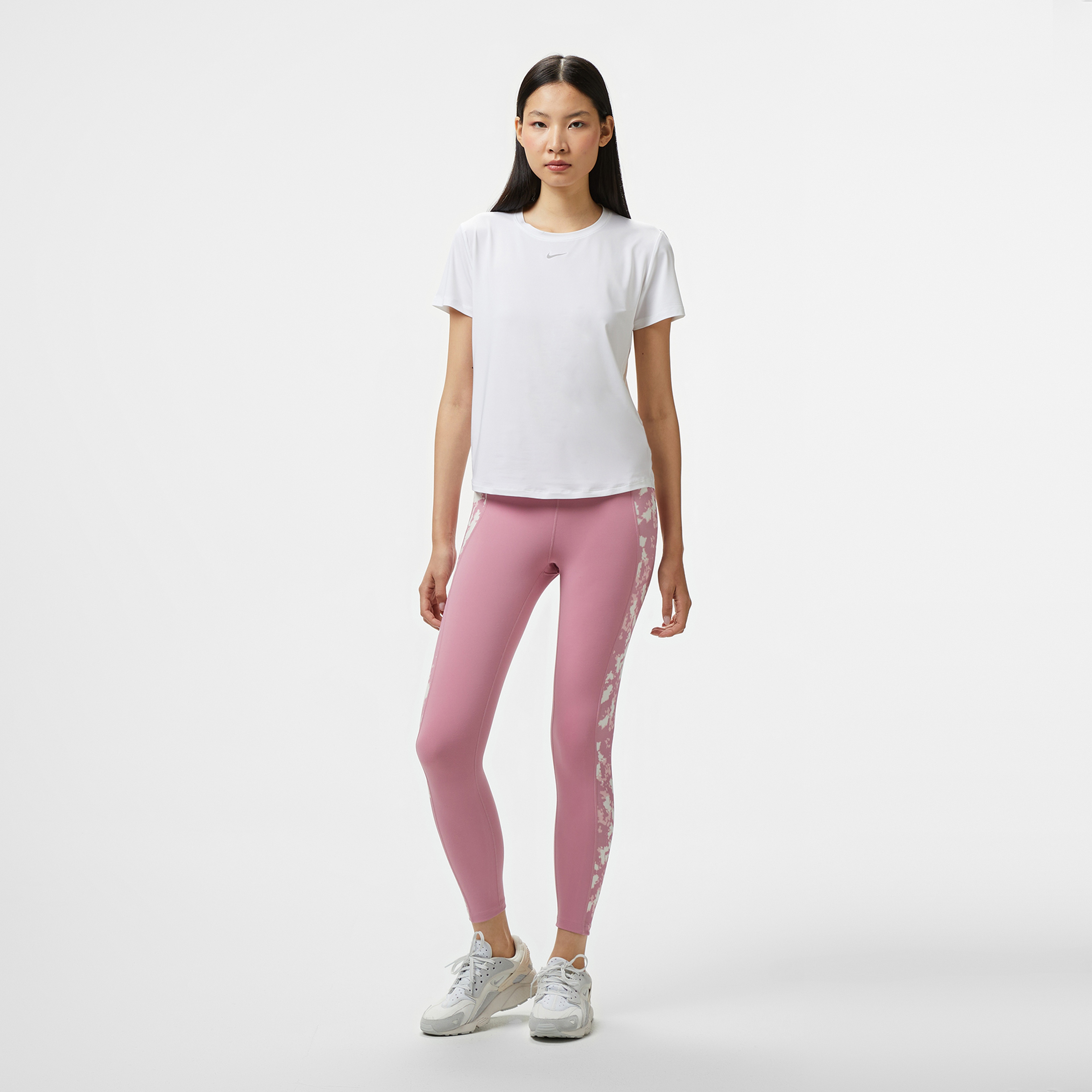 Nike One Dri-Fit Heritage  Kadın Pembe Tayt