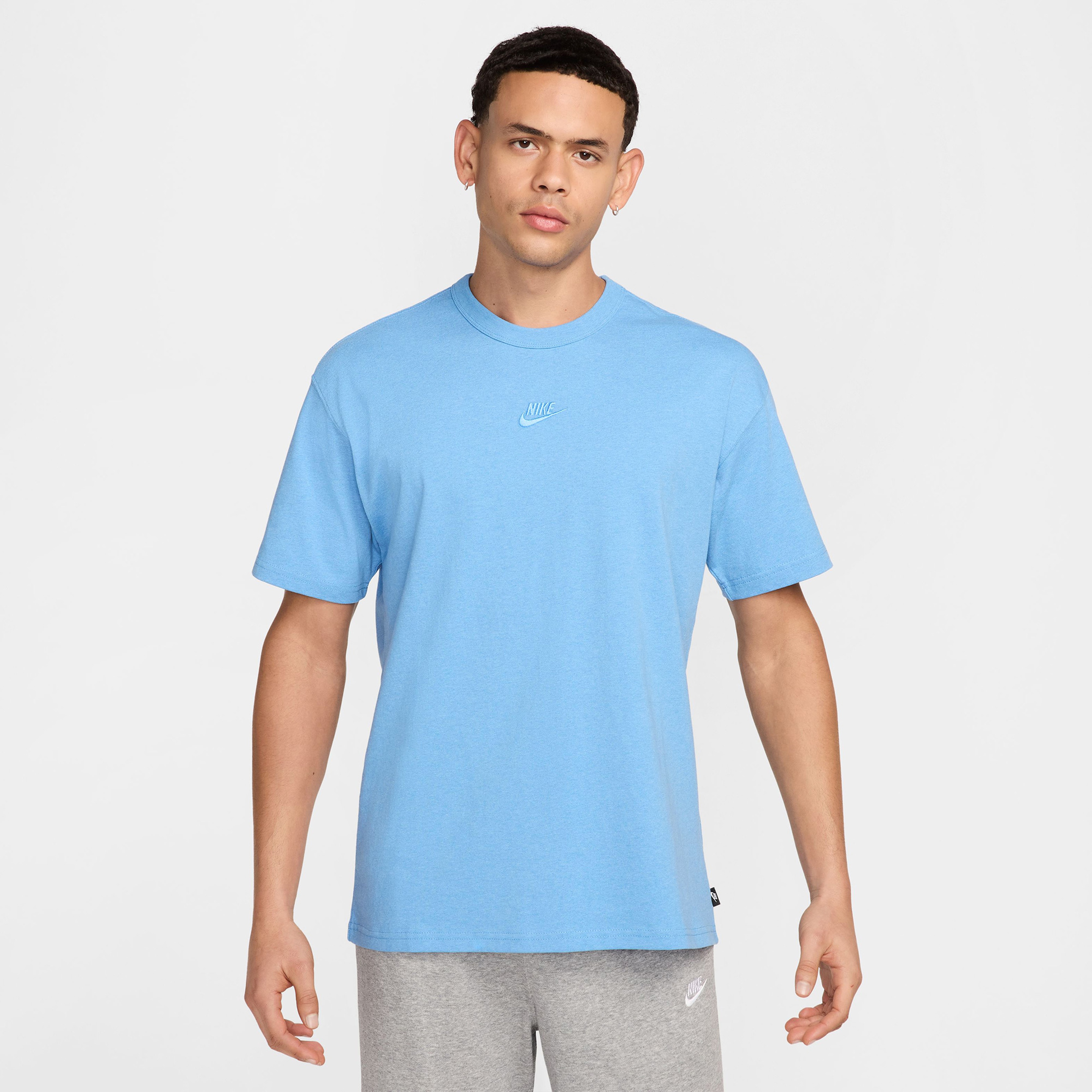 Nike Sportswear Premium Essentials Erkek Mavi T-Shirt