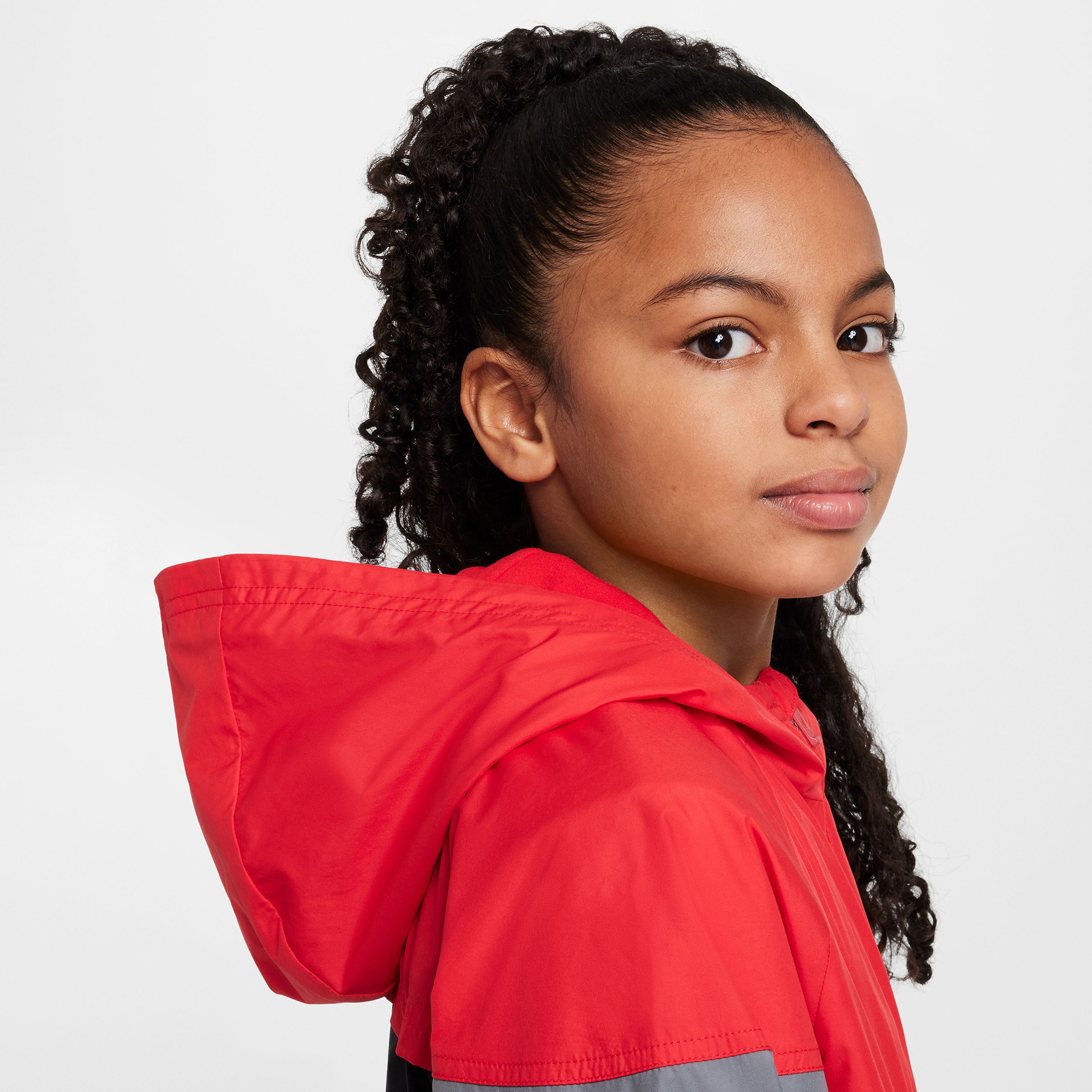 Nike Sportswear Windrunner Genç Çocuk Kırmızı Ceket