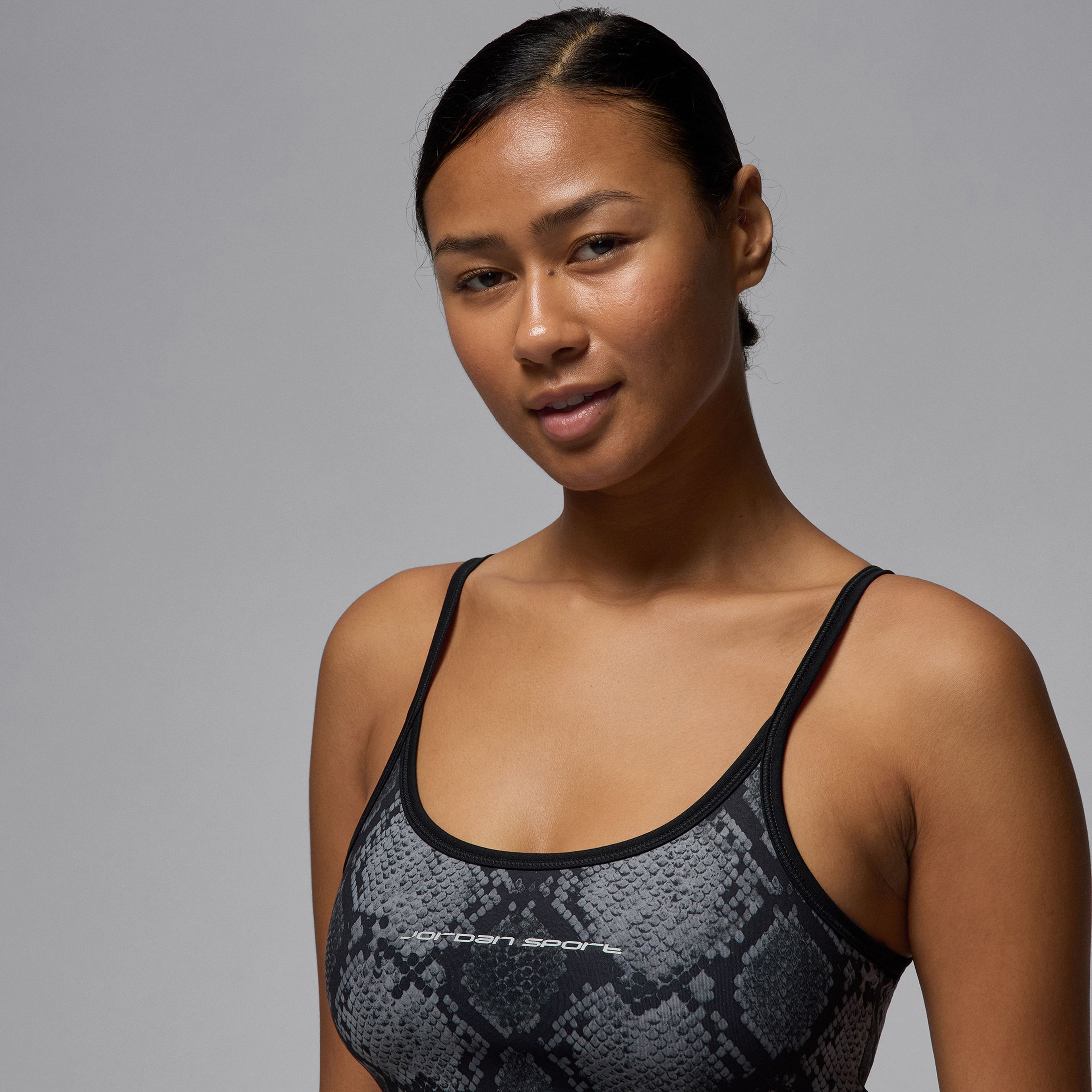 Jordan Sport All Over Print Kadın Siyah Kolsuz T-Shirt