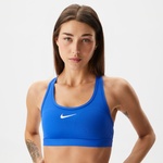 Nike Swoosh Medium Support Kadın Mavi Antrenman Bra