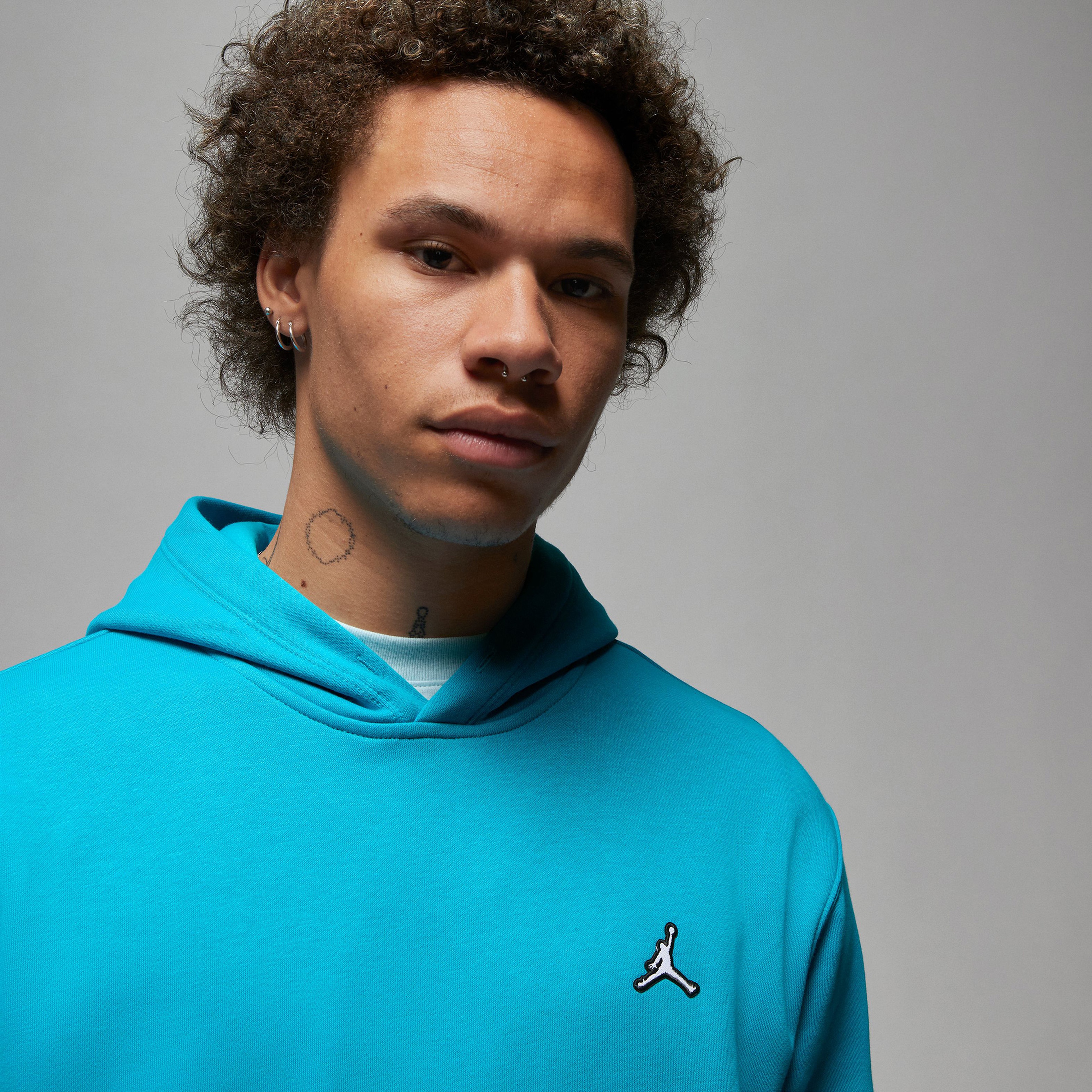 Jordan Brooklyn Fleece Pullover Erkek Mavi Sweatshirt