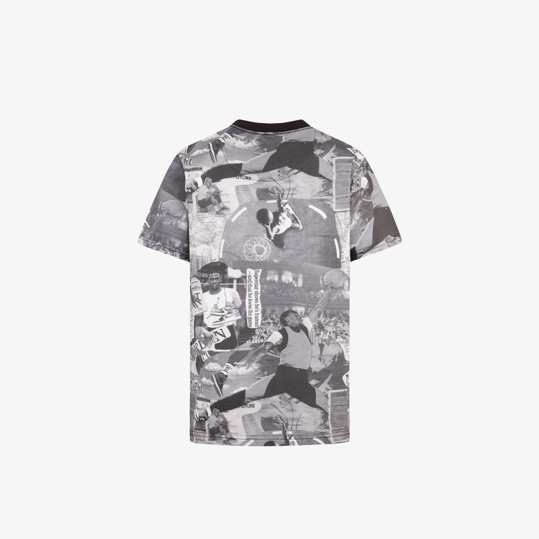 Jordan Jdb MJ Brooklyn Collage Aop  Çocuk Siyah/Beyaz Kısa Kol T-Shirt