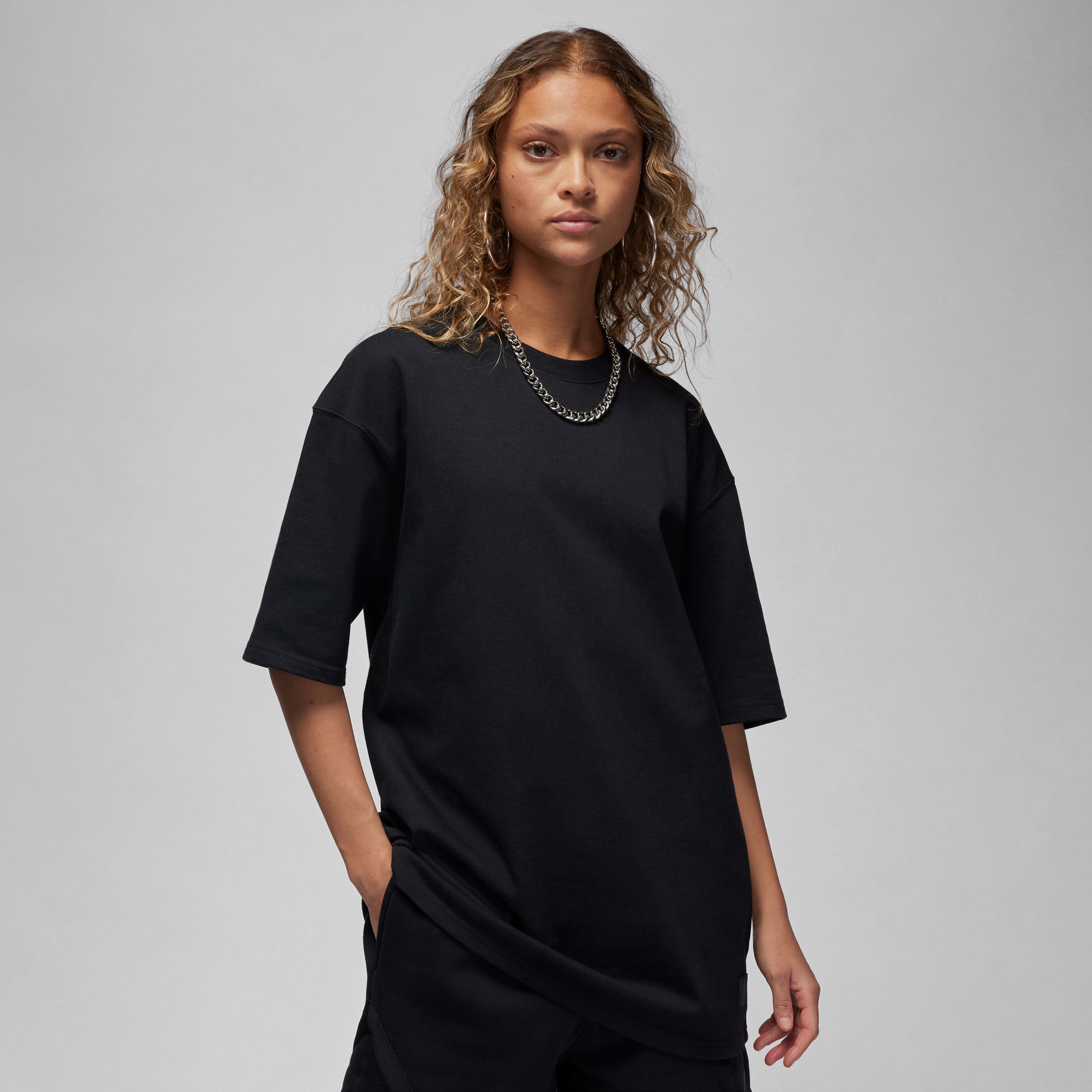 Jordan Essentials Oversize Kadın Siyah T-Shirt