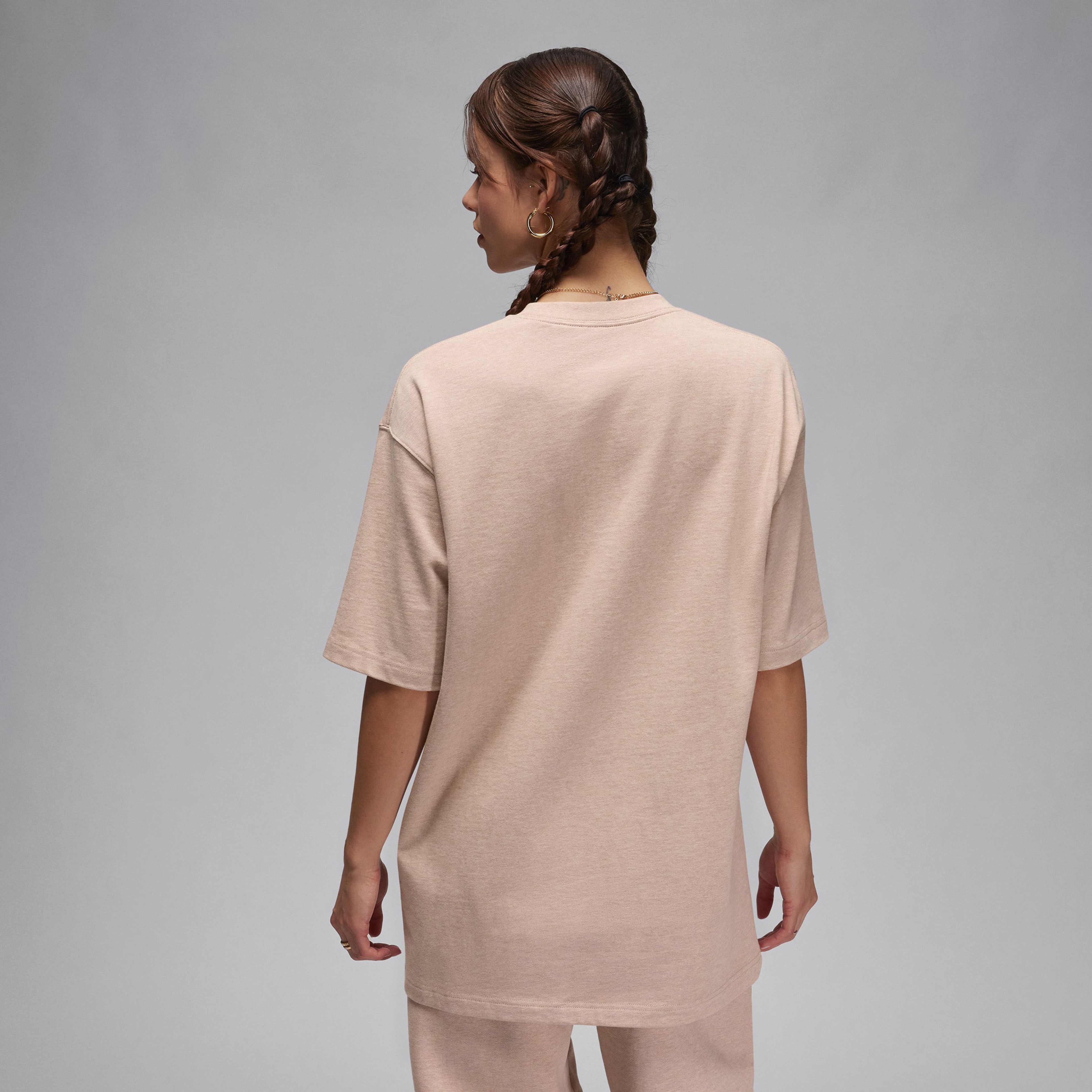 Jordan Essentials Oversize Kadın Kahverengi T-Shirt