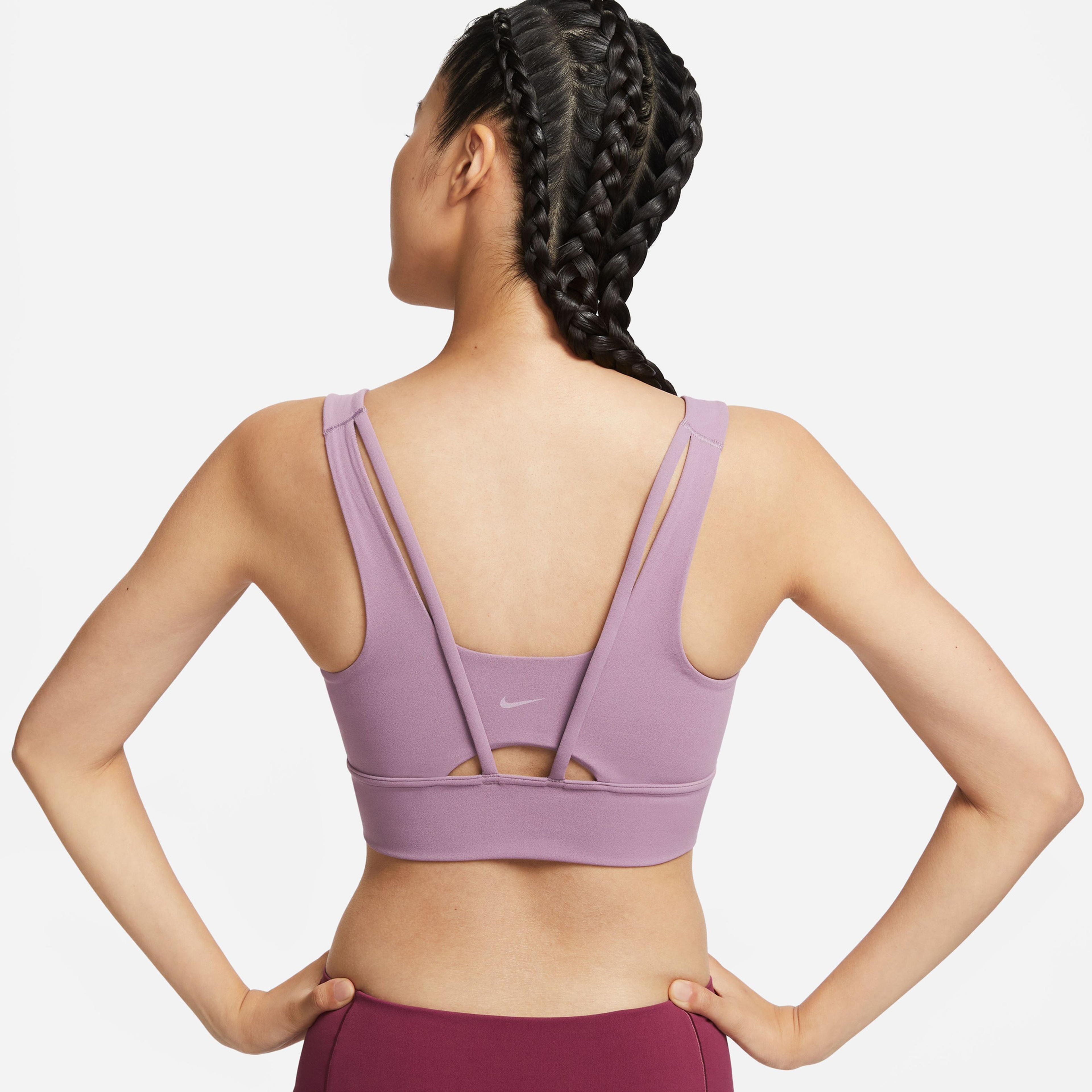 Nike Alate Ellipse Kadın Mor Bra