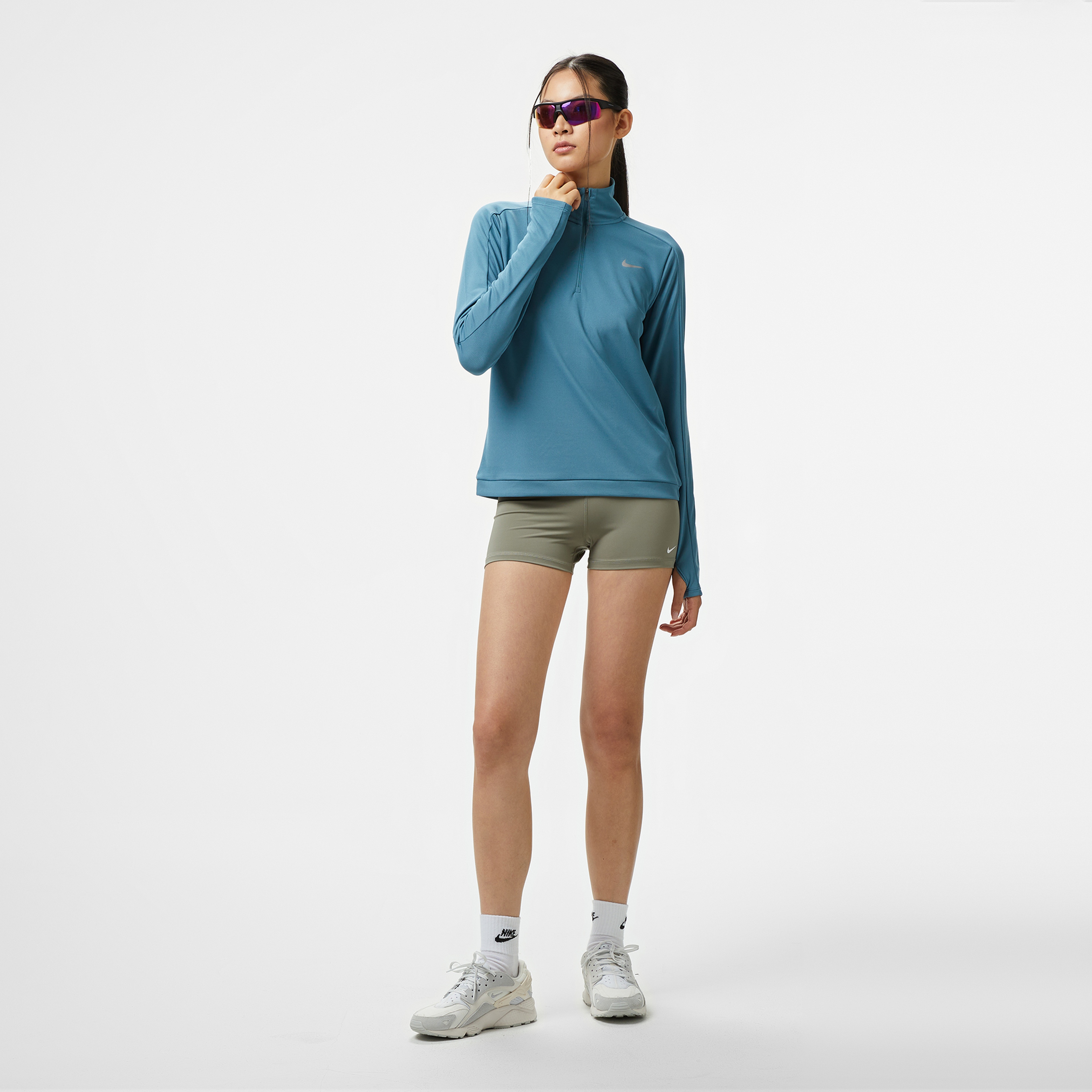 Nike Long Sleeve Top Kadın Mavi Sweatshirt