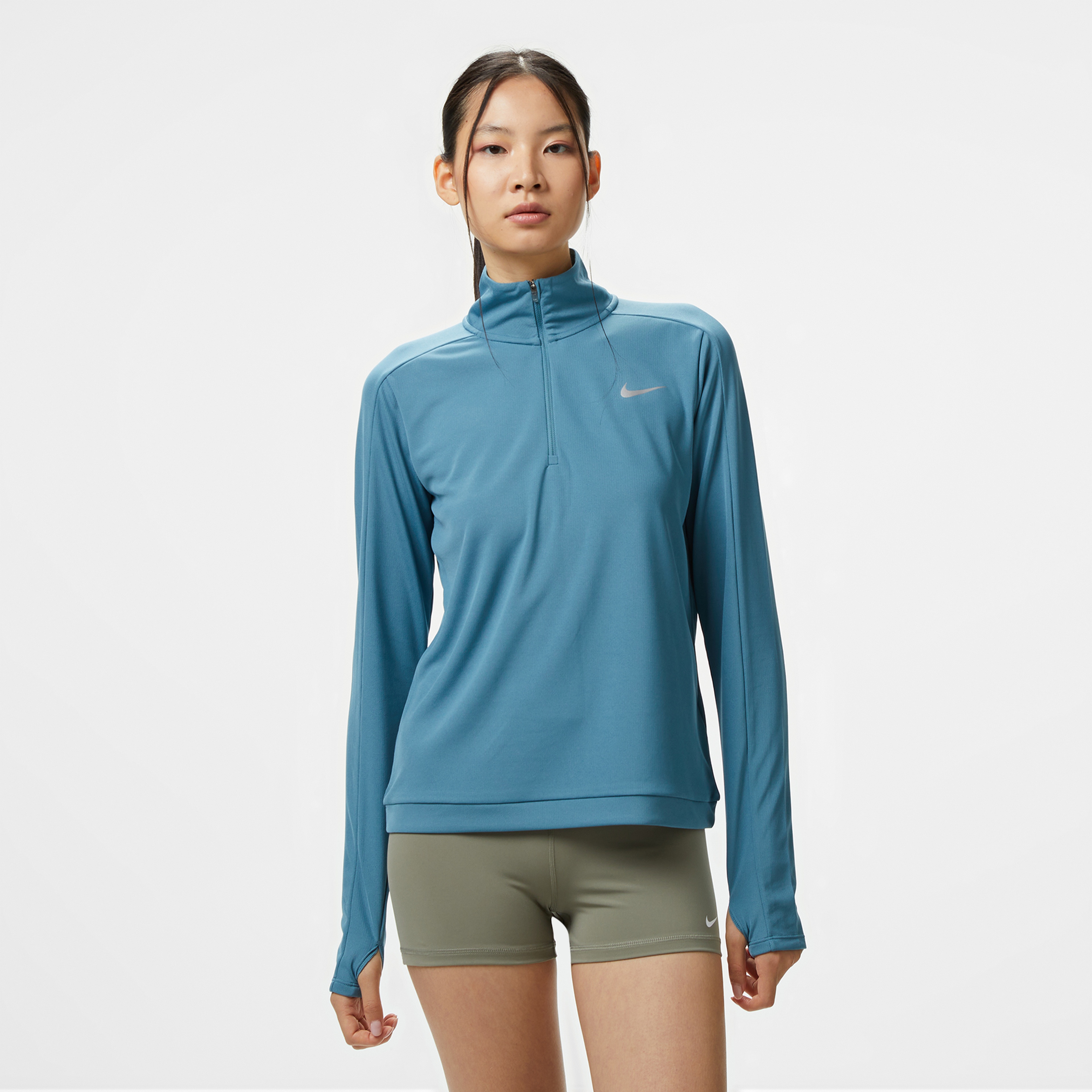 Nike Long Sleeve Top Kadın Mavi Sweatshirt
