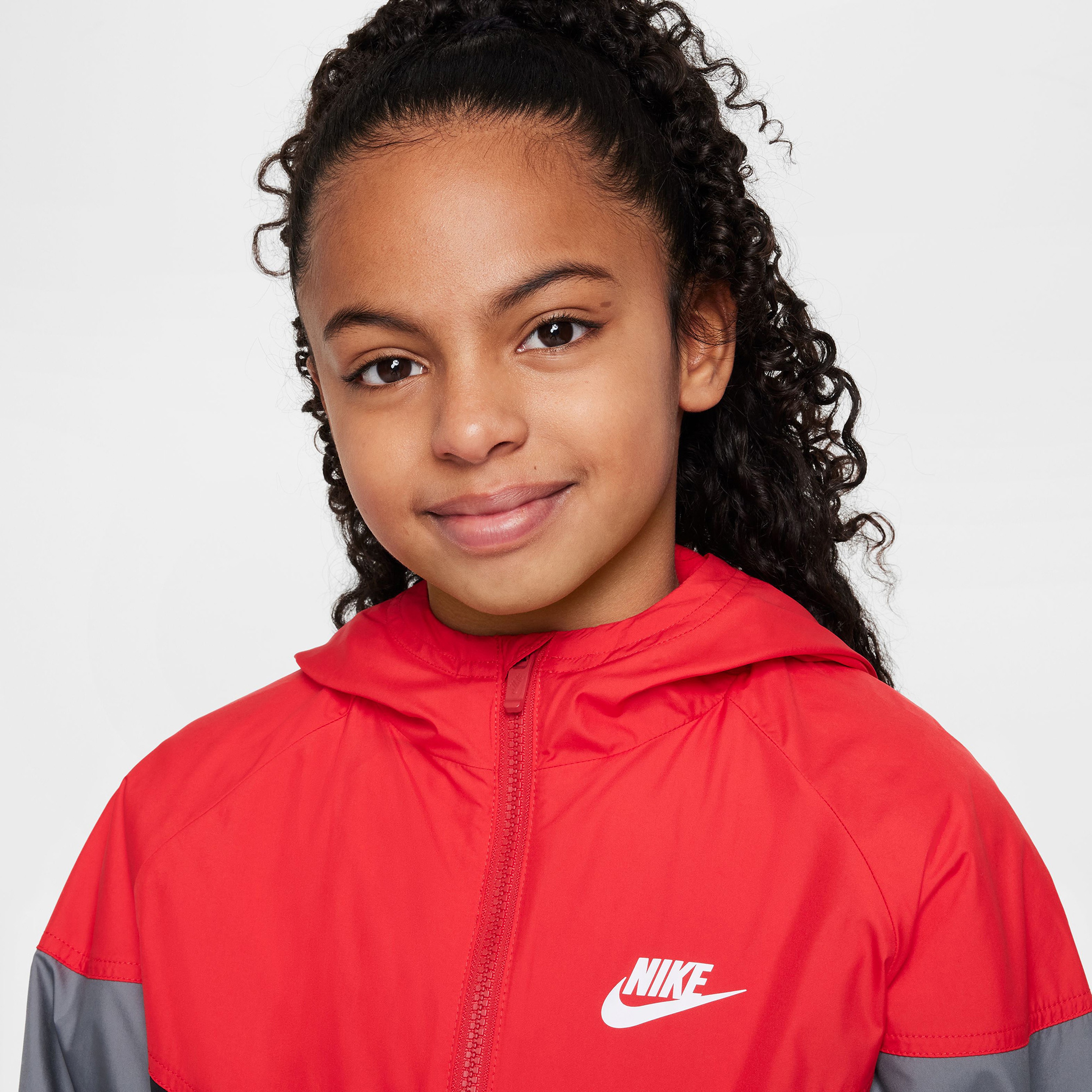 Nike Sportswear Windrunner Genç Çocuk Kırmızı Ceket