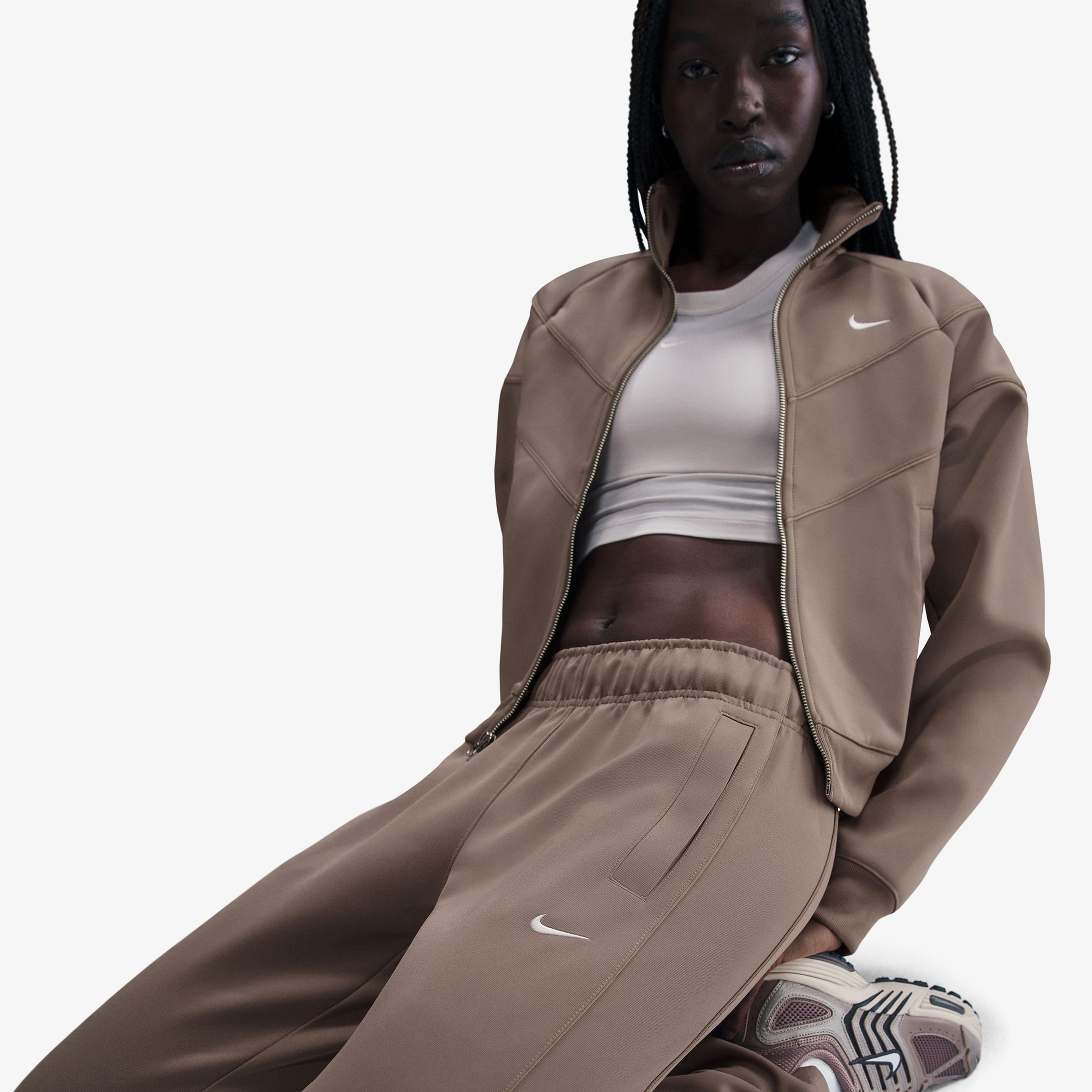 Nike Sportswear Windrunner Kadın Kahverengi Eşofman Altı