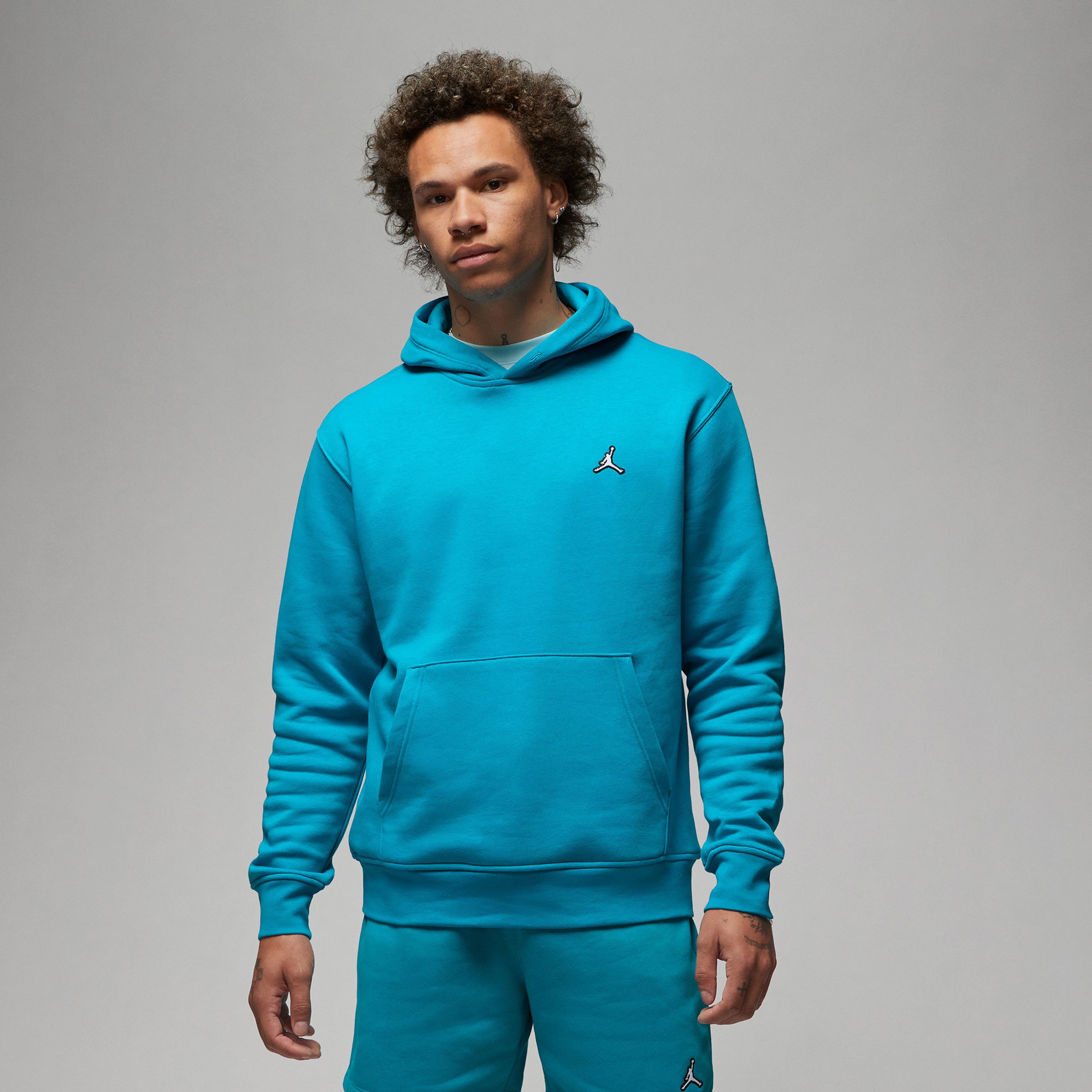 Jordan Brooklyn Fleece Pullover Erkek Mavi Sweatshirt