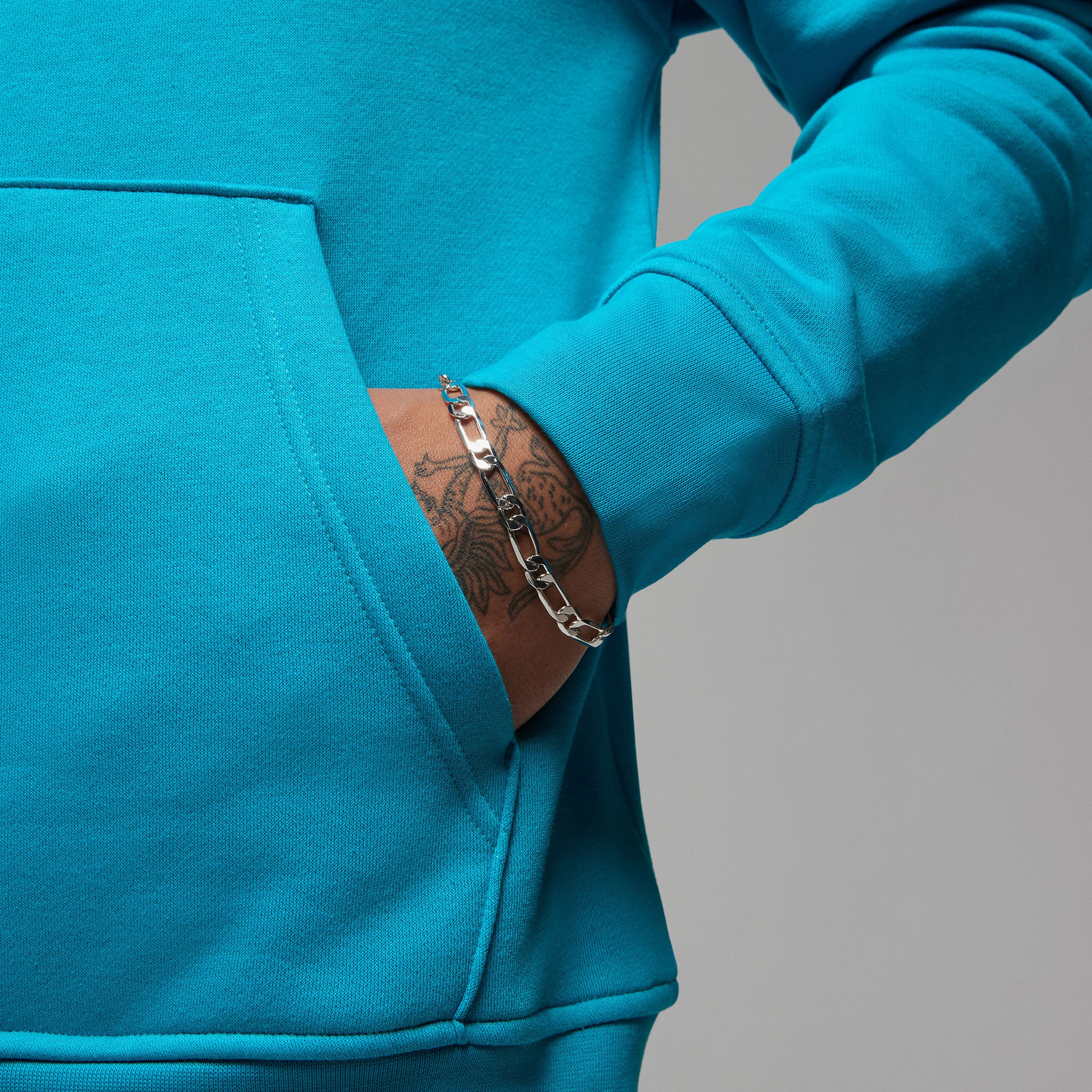 Jordan Brooklyn Fleece Pullover Erkek Mavi Sweatshirt