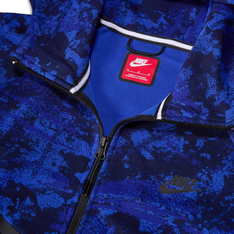 Nike Tech Windrunner Erkek Mavi Kapüşonlu Sweatshirt