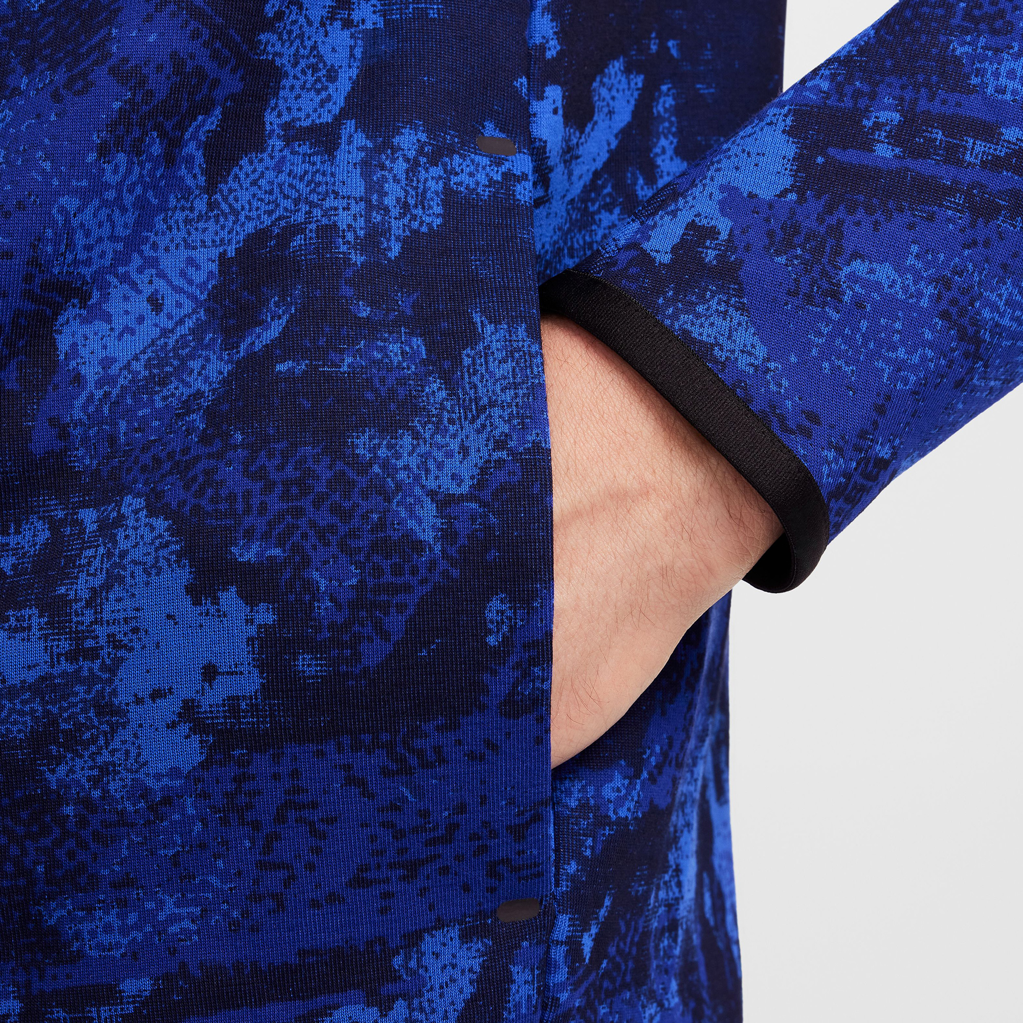 Nike Tech Windrunner Erkek Mavi Kapüşonlu Sweatshirt