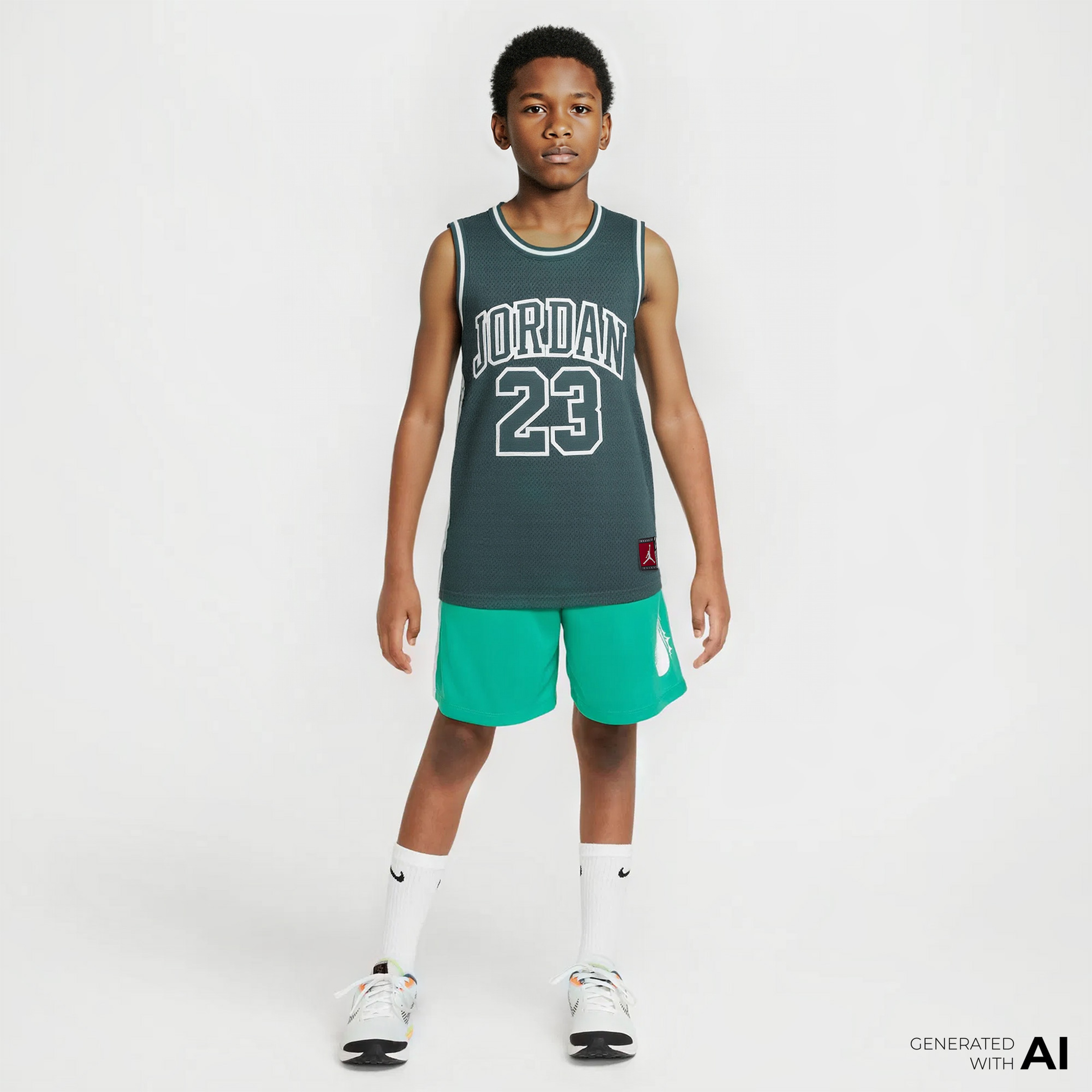 Jordan Jdn Jordan 23 Jersey Çocuk Yeşil Kolsuz Atlet