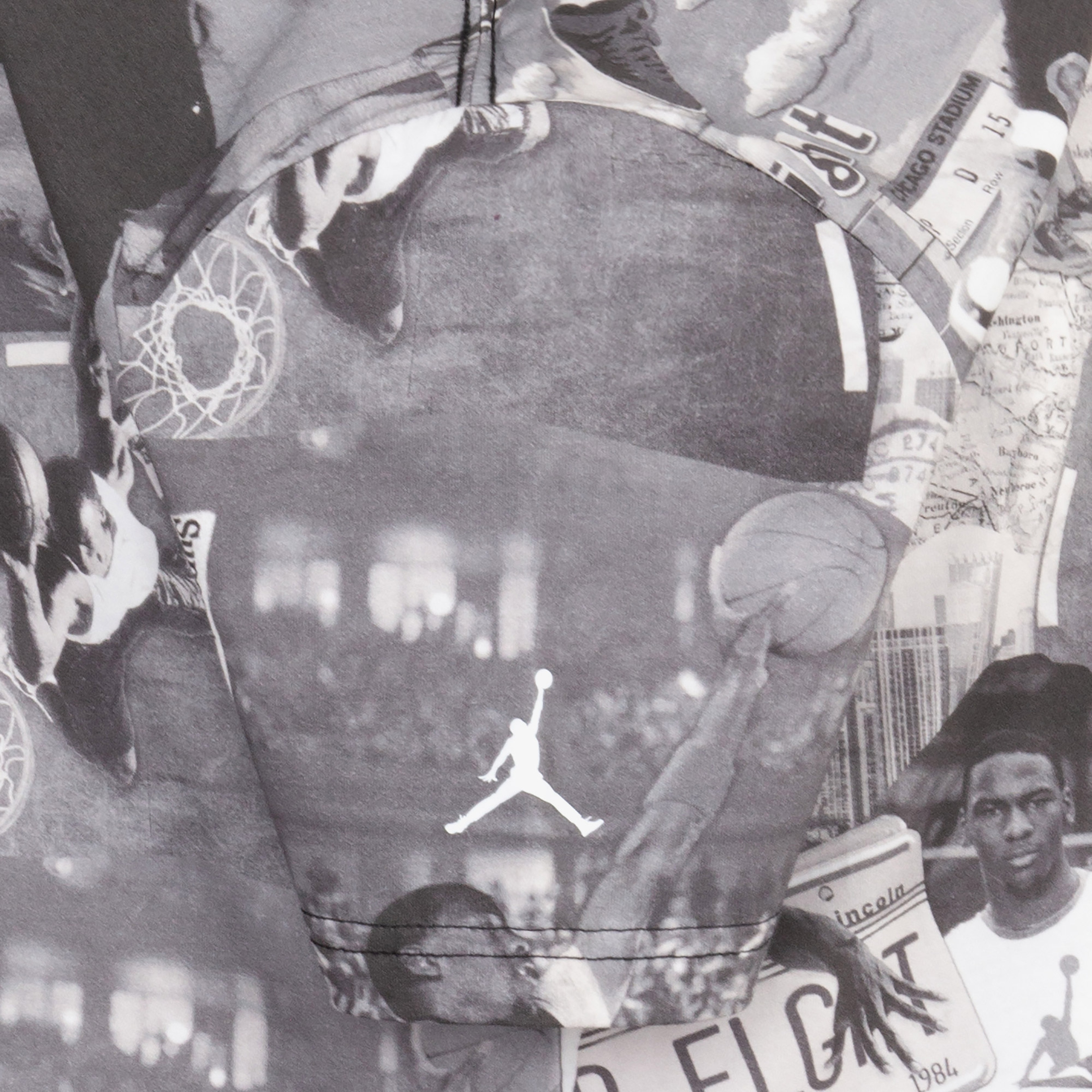 Jordan Jdb MJ Brooklyn Collage Aop Çocuk Siyah/Beyaz Kısa Kol T-Shirt