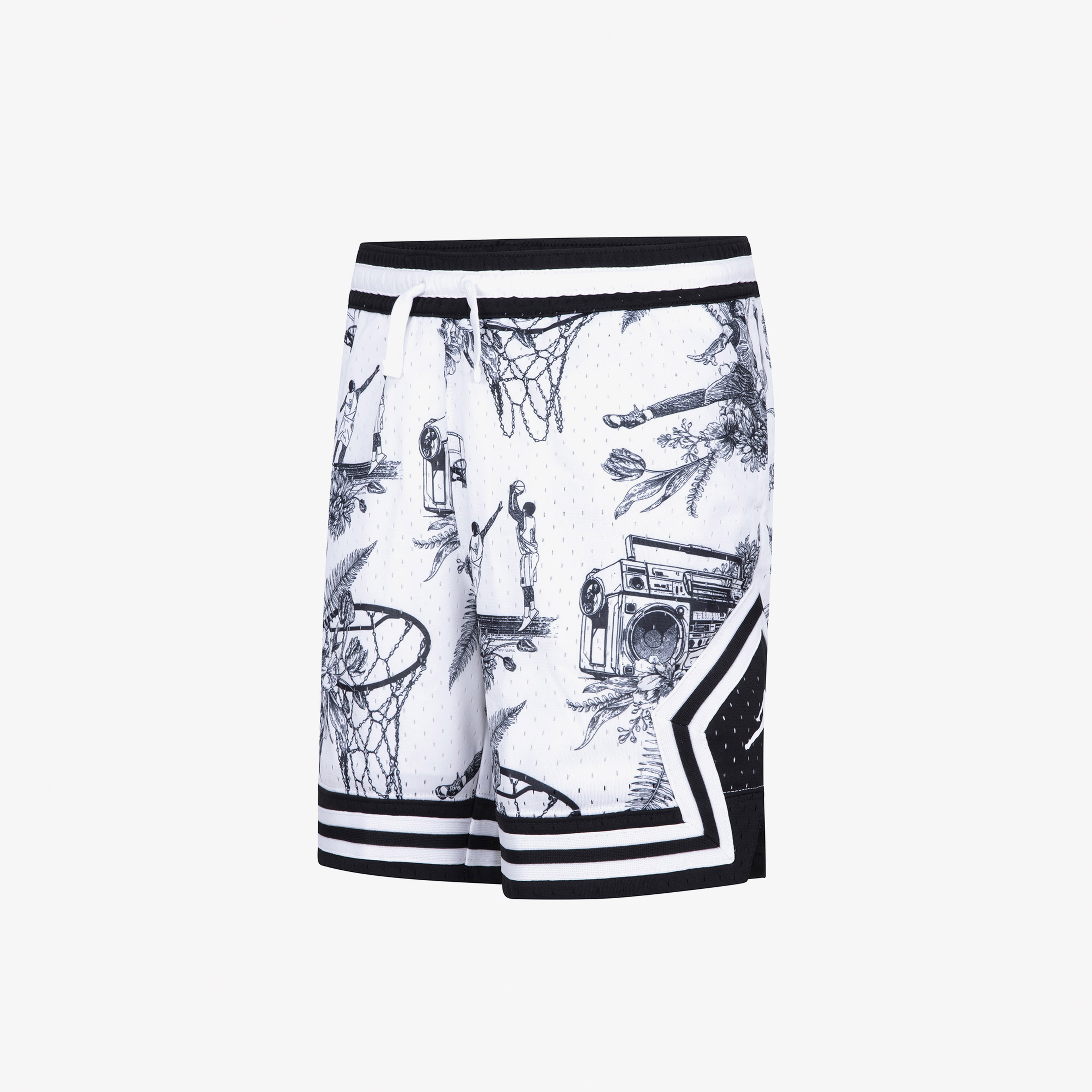 Jordan Jdb MJ Aop Sport Diamond Short Çocuk Beyaz/Siyah Dri-Fit Şort