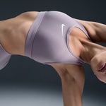 Nike Swoosh Medium Support Kadın Kahverengi Bra