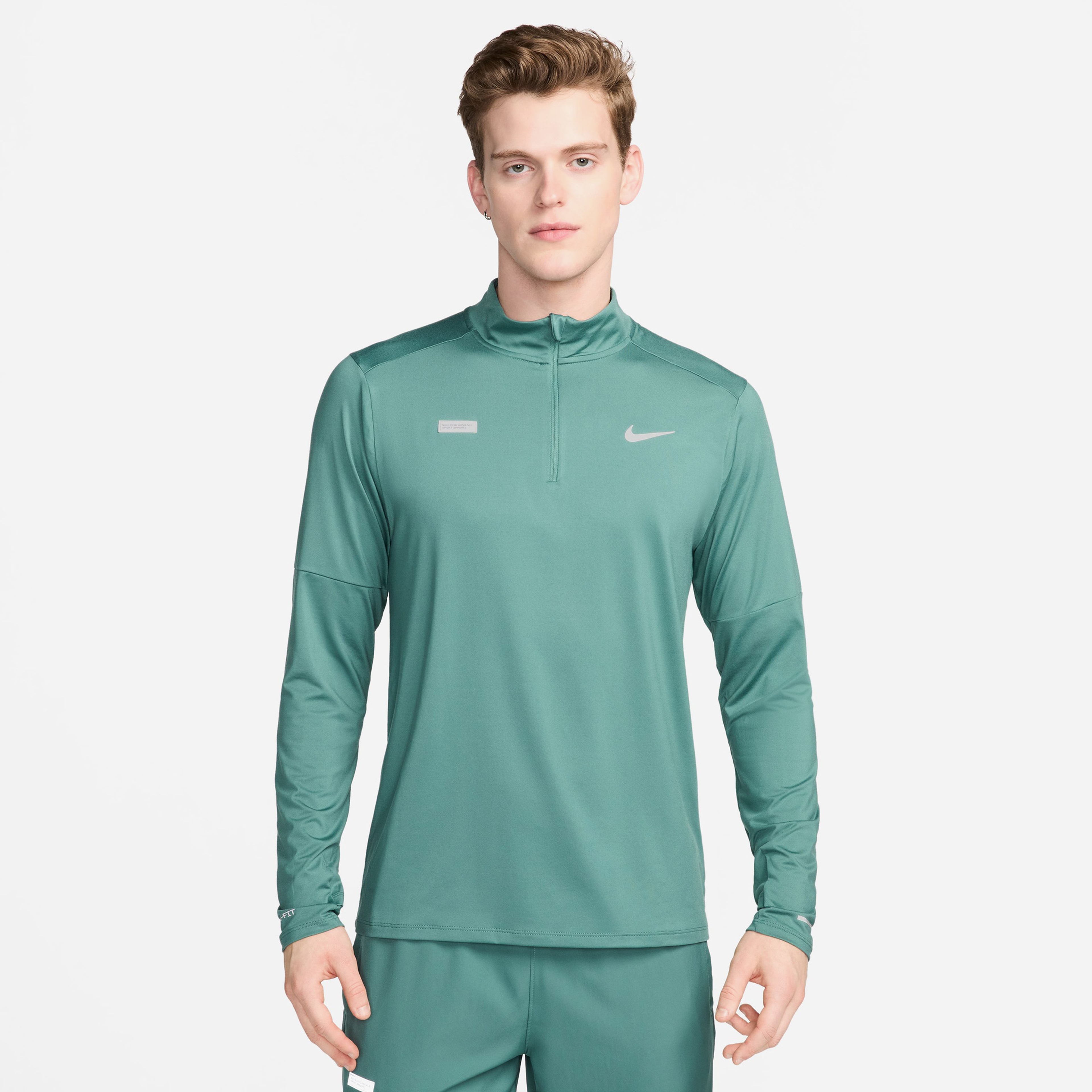 Nike Dri-Fit Element Flash Erkek Yeşil Uzun Kollu T-Shirt