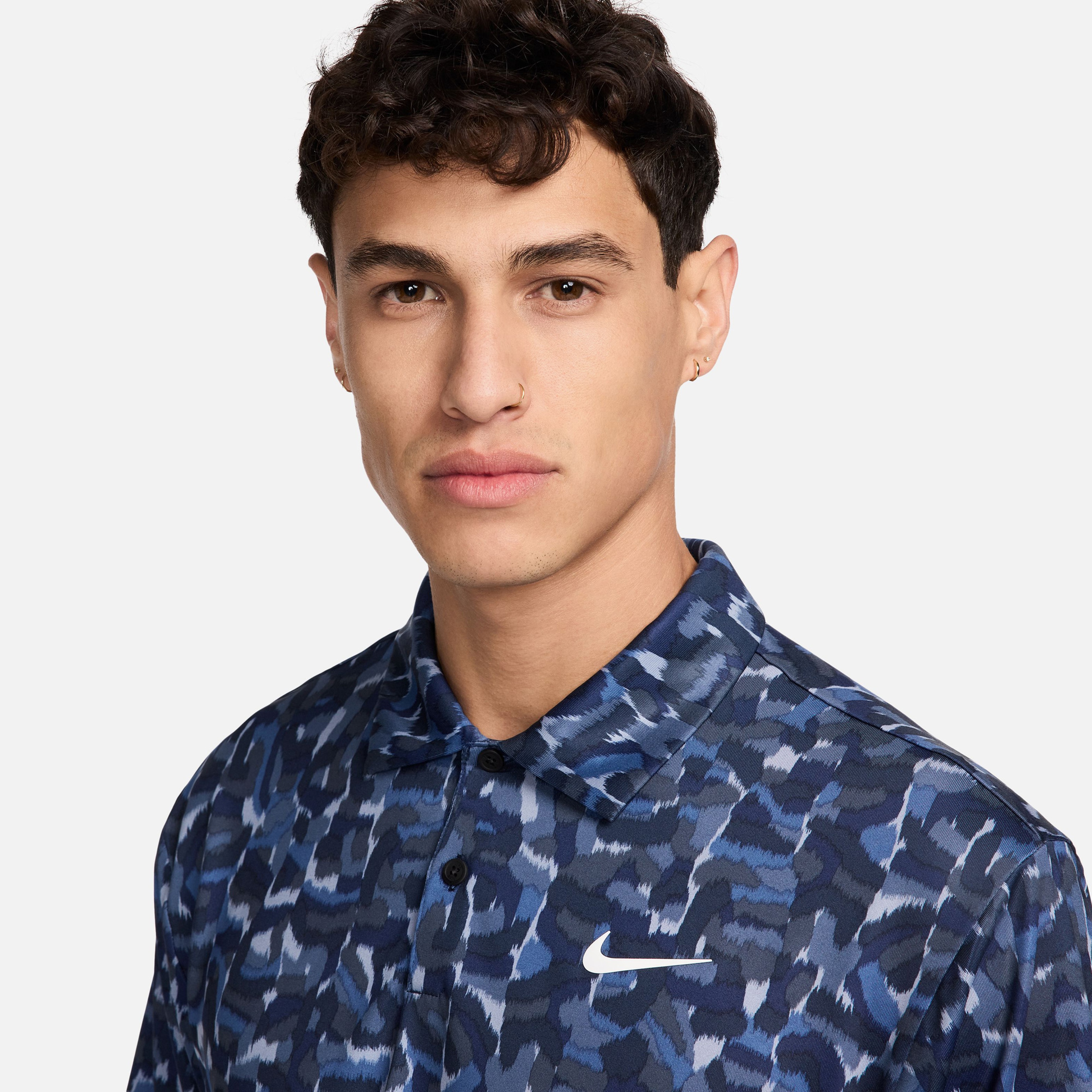 Nike Dri-Fit Tour Erkek Mavi Polo