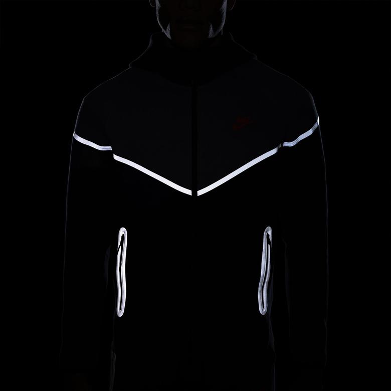 Nike Tech Windrunner Erkek Gri Kapüşonlu Ceket