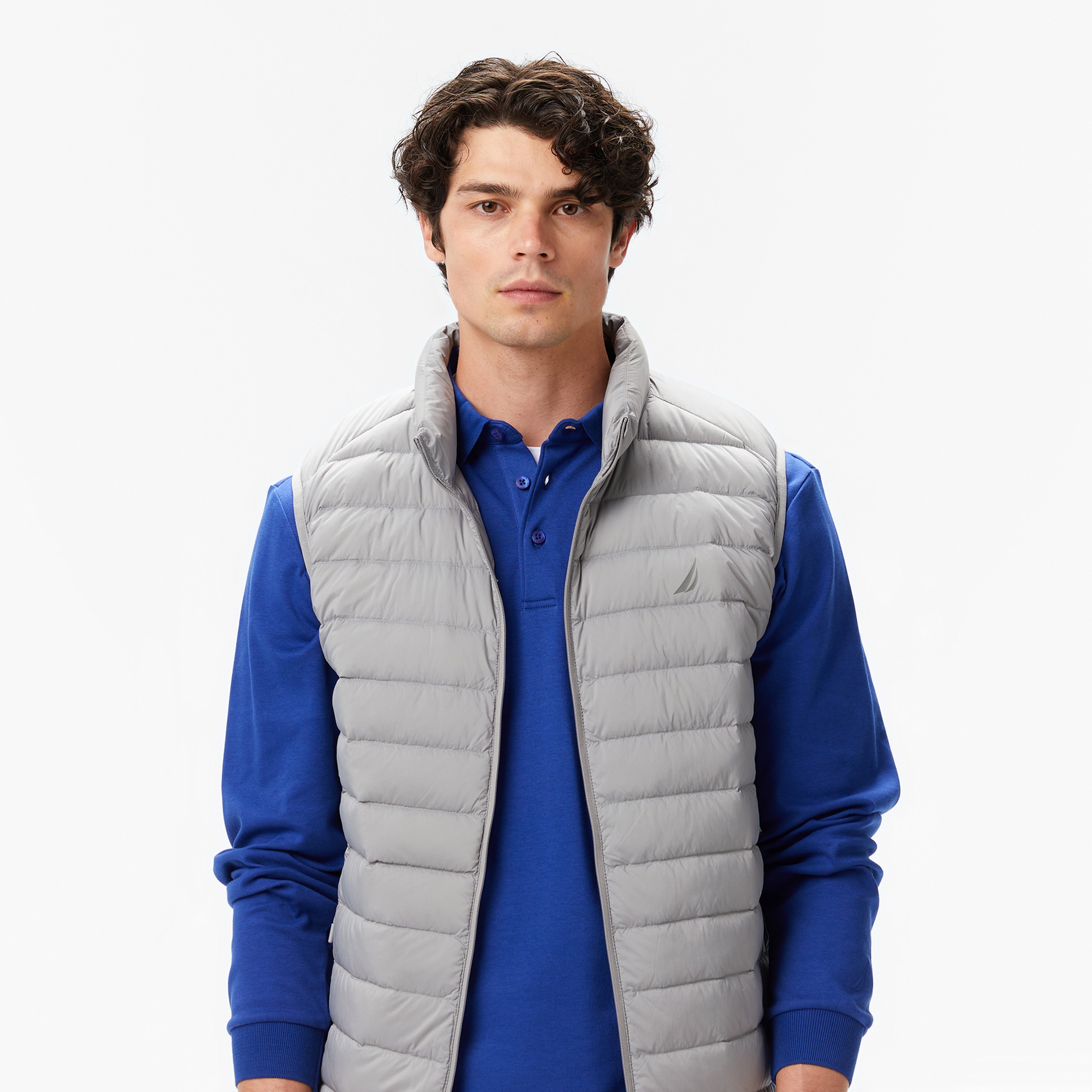 Nautica Erkek Gri Regular Fit Su İtici Kaz Tüyü Yelek