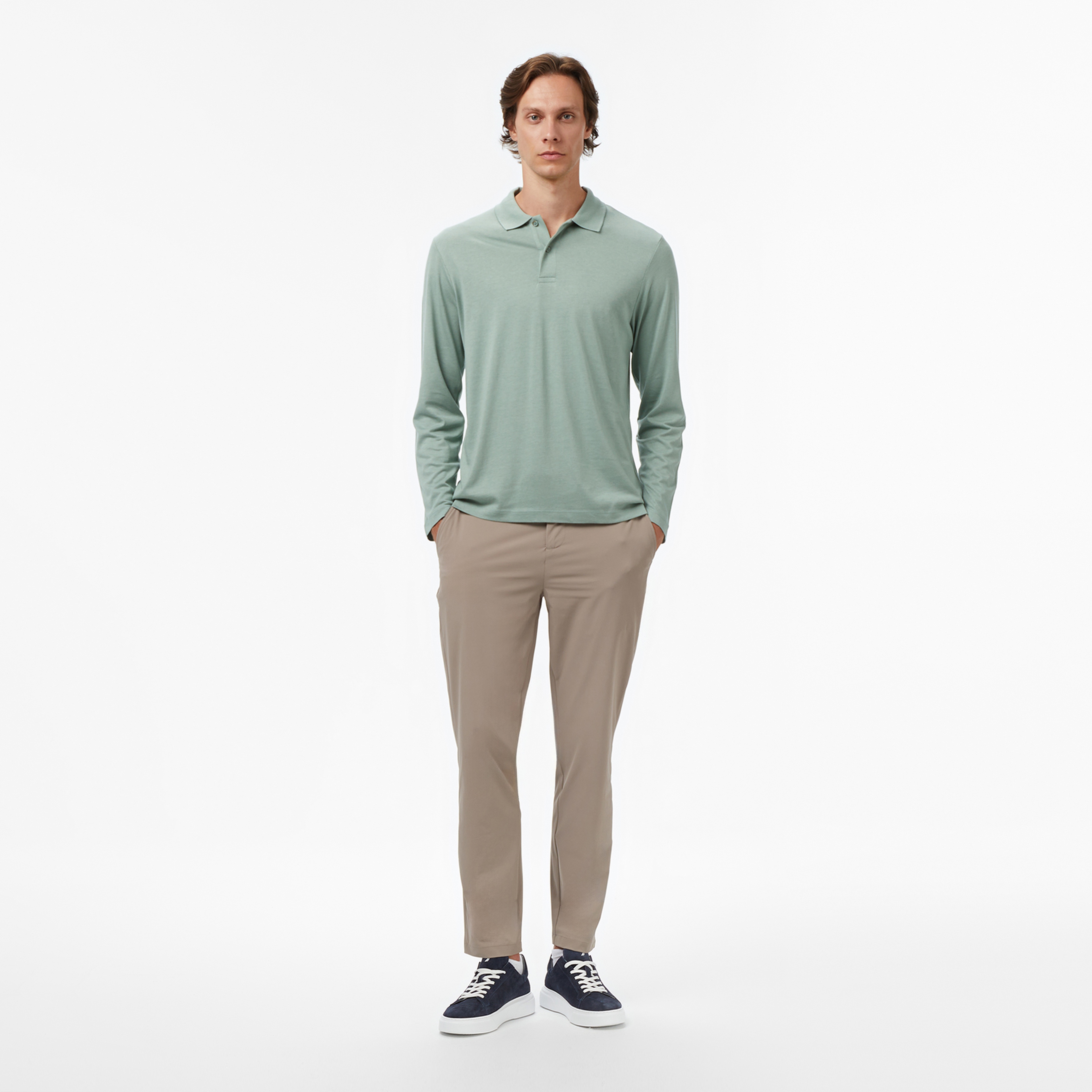 Nautica Erkek Yeşil Classic Fit Polo Yaka T-Shirt